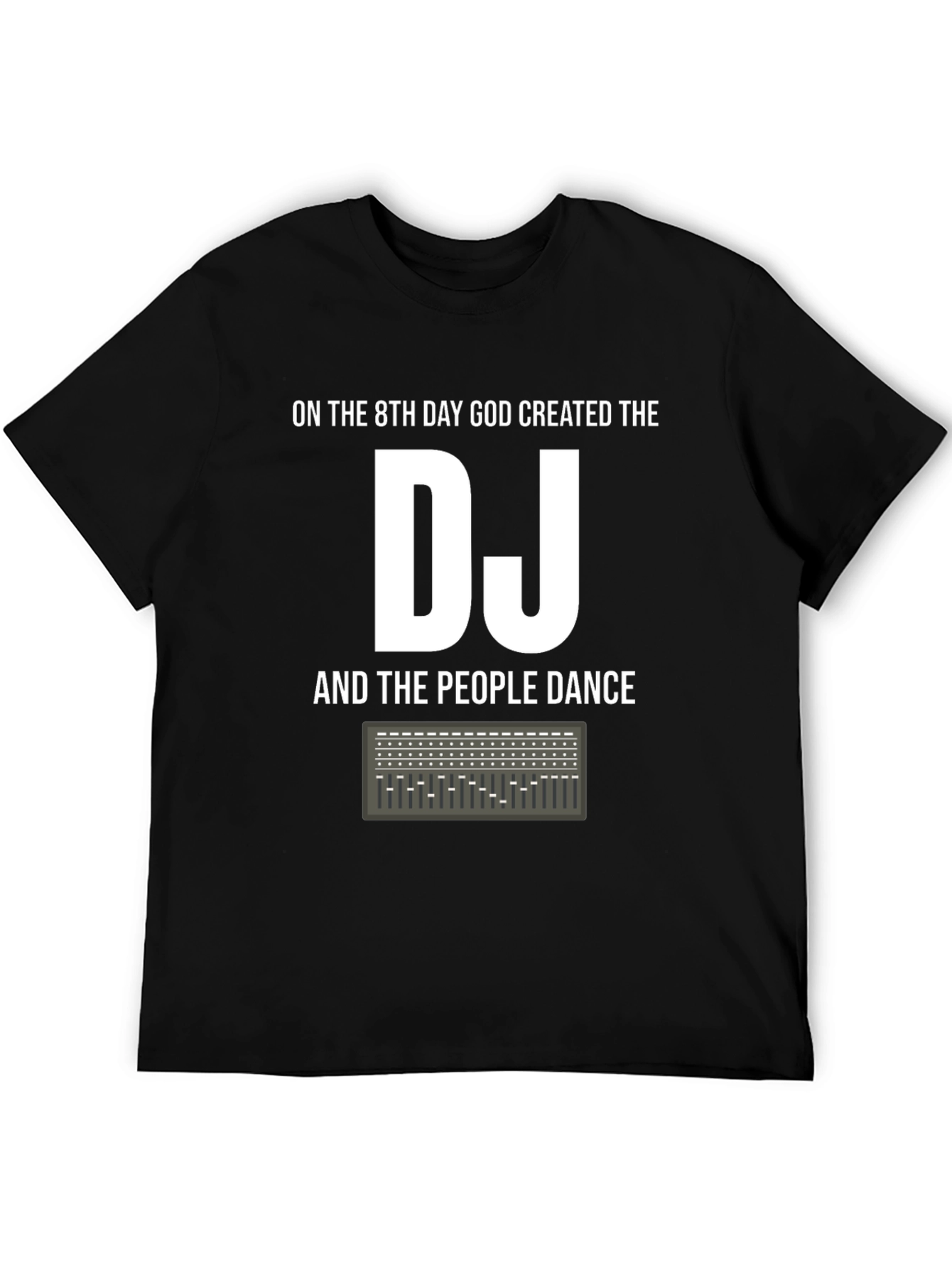 Black On the 8th Day God Created The DJ Graphic T-Shirt view 5