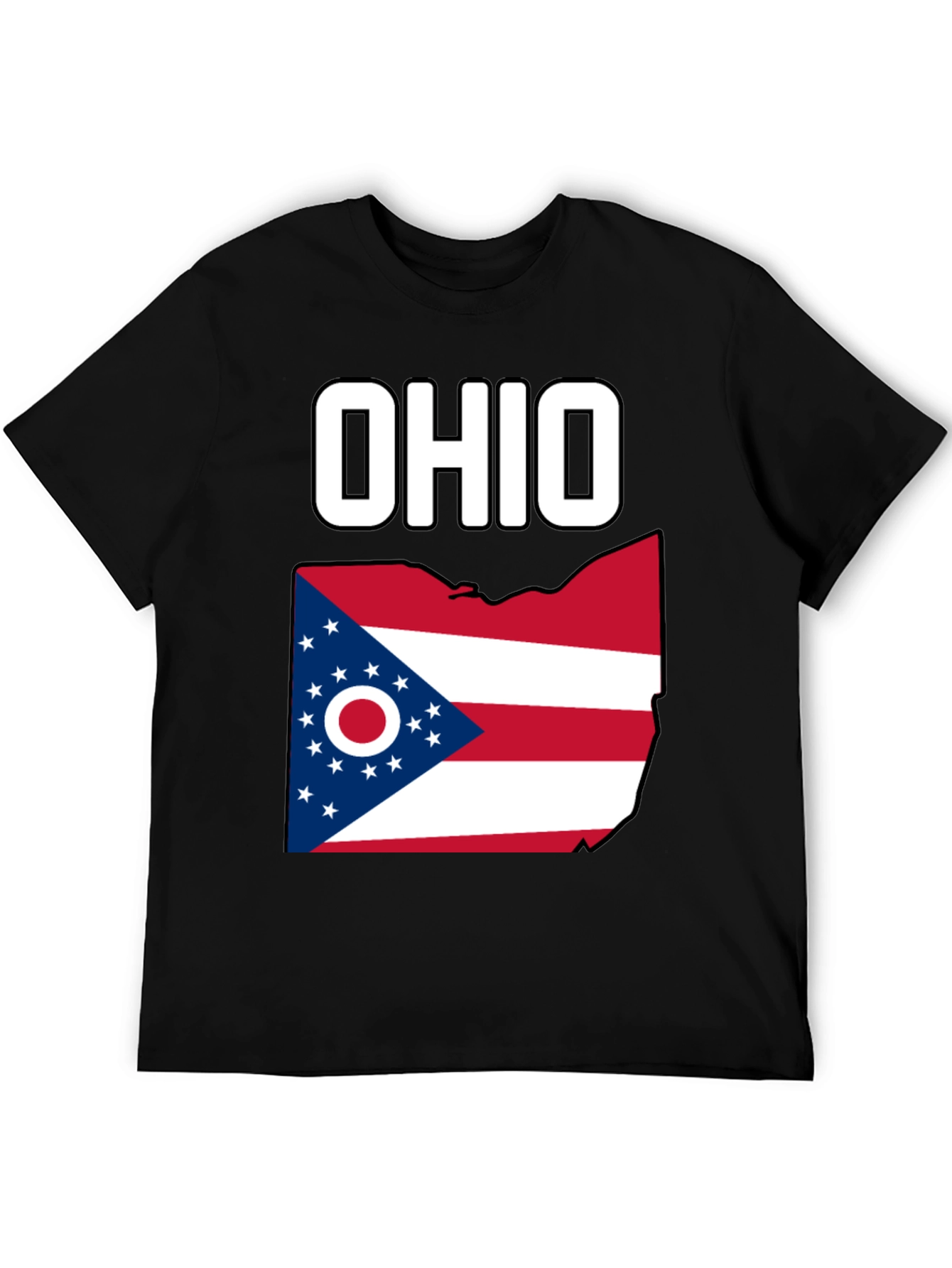 Black Ohio Flag Graphic T-Shirt view 5
