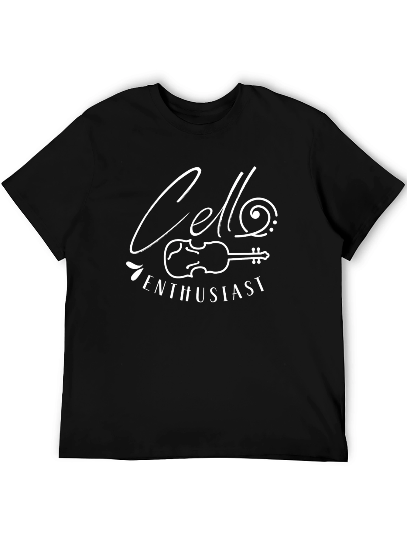 Black Cello Enthusiast Black T-Shirt view 5