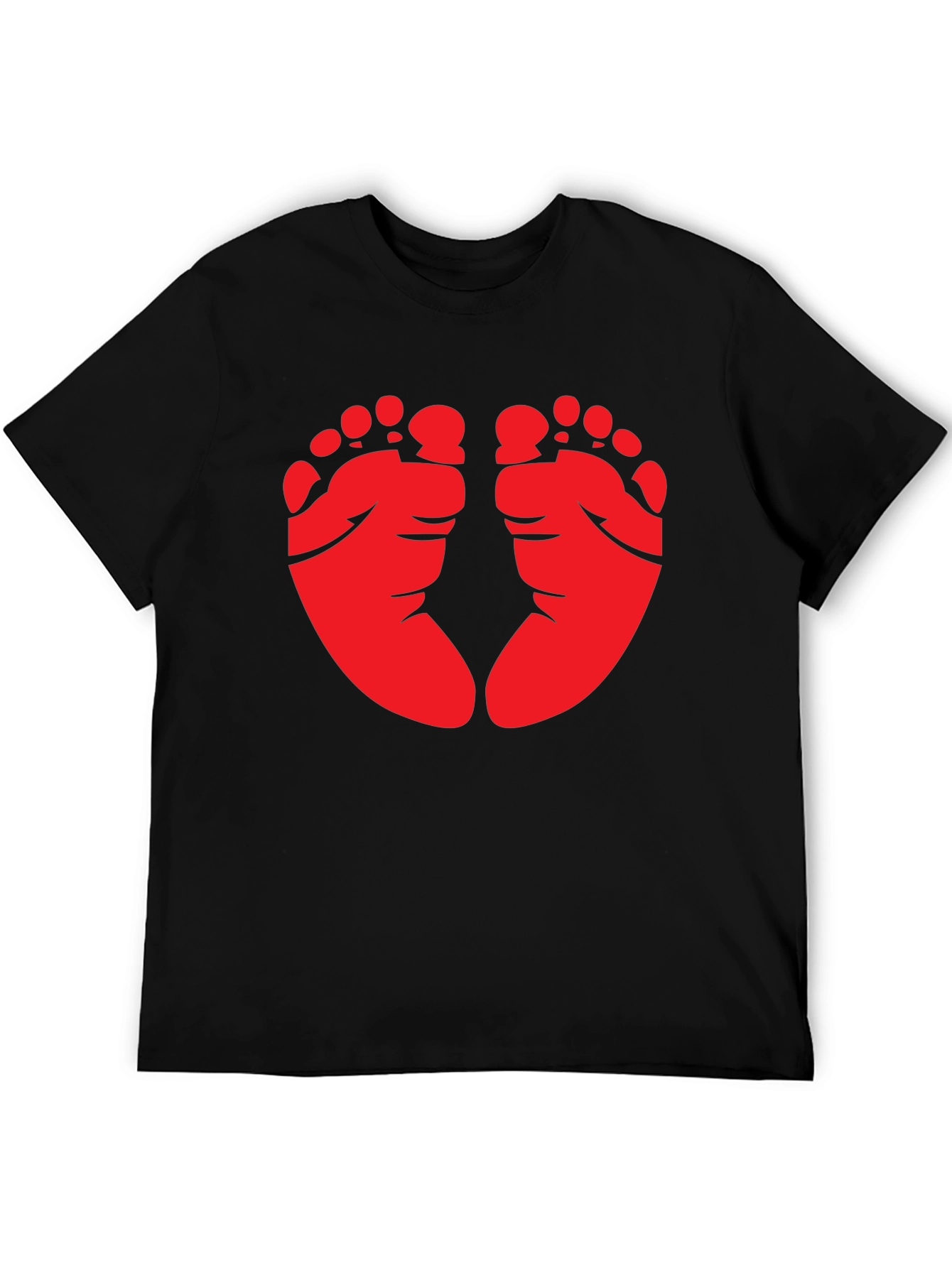 Baby Feet Graphic Tee - Black - 5