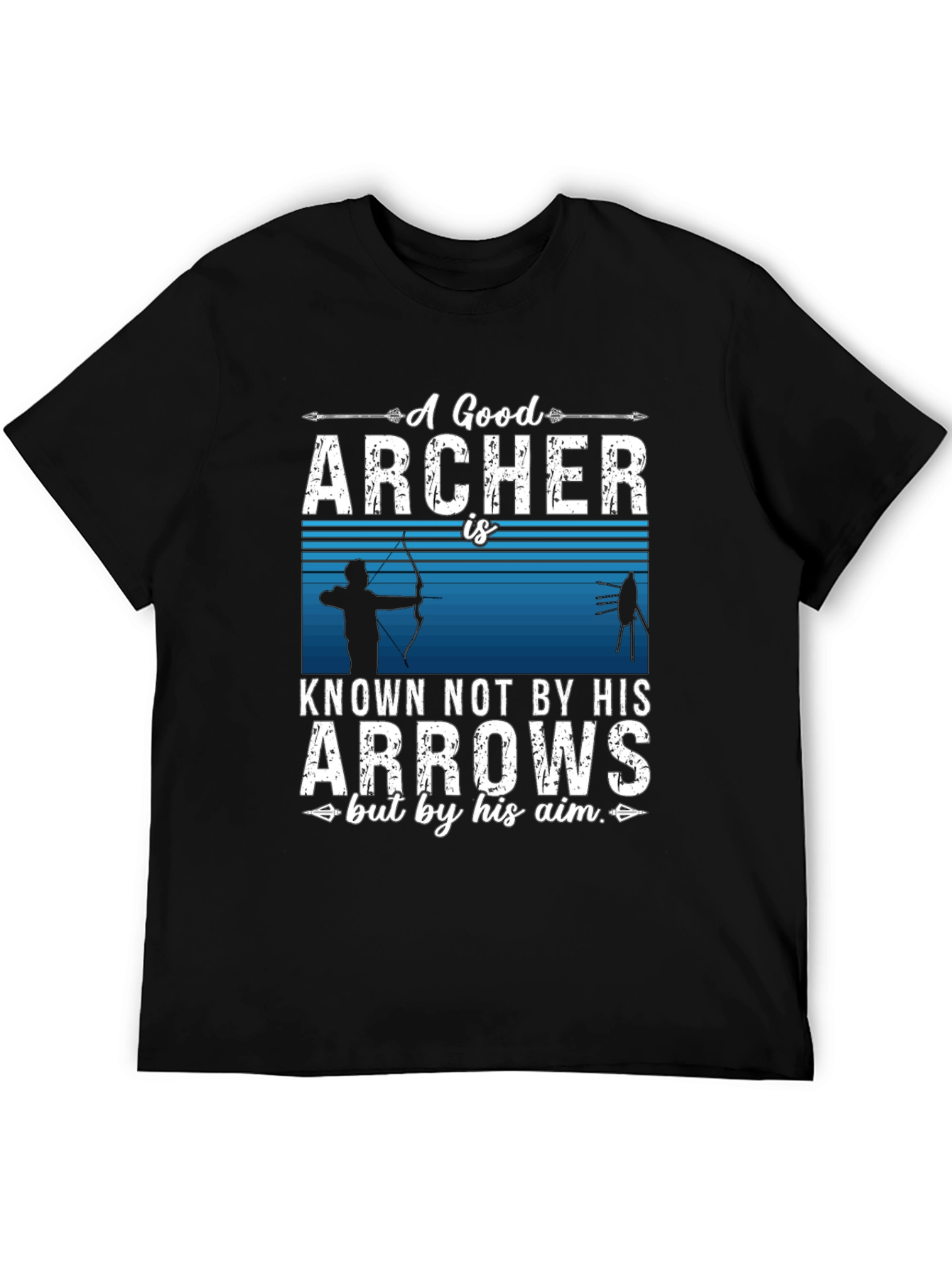 Black Archer Graphic T-Shirt - Aim for Success view 5