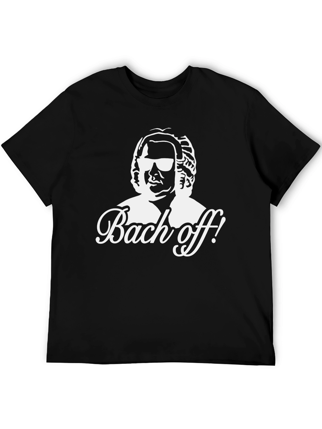 Black Bach Off! Graphic Tee - Black Cotton T-Shirt view 5