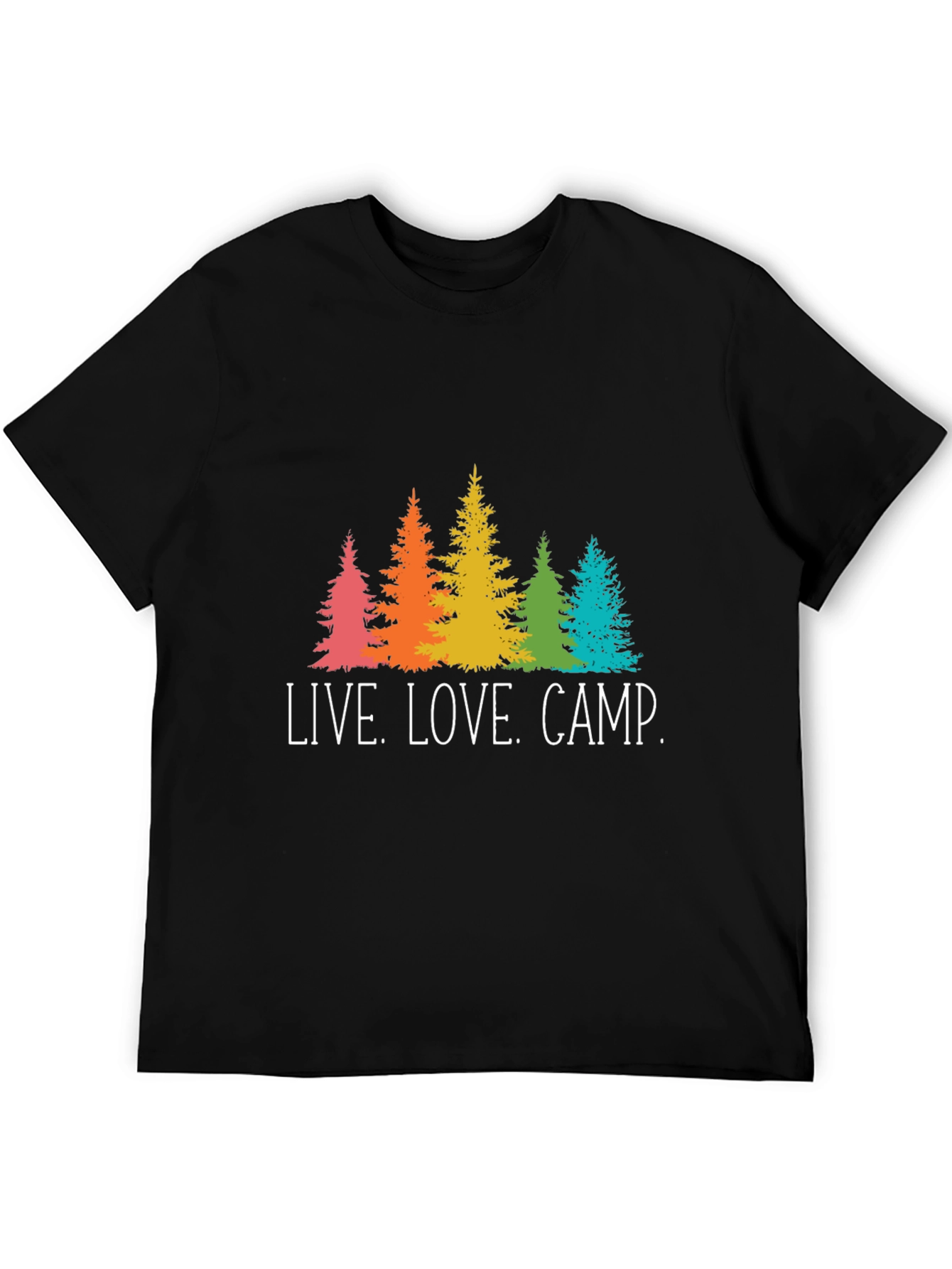 Black Live Love Camp Graphic Tee - Outdoors T-Shirt view 5
