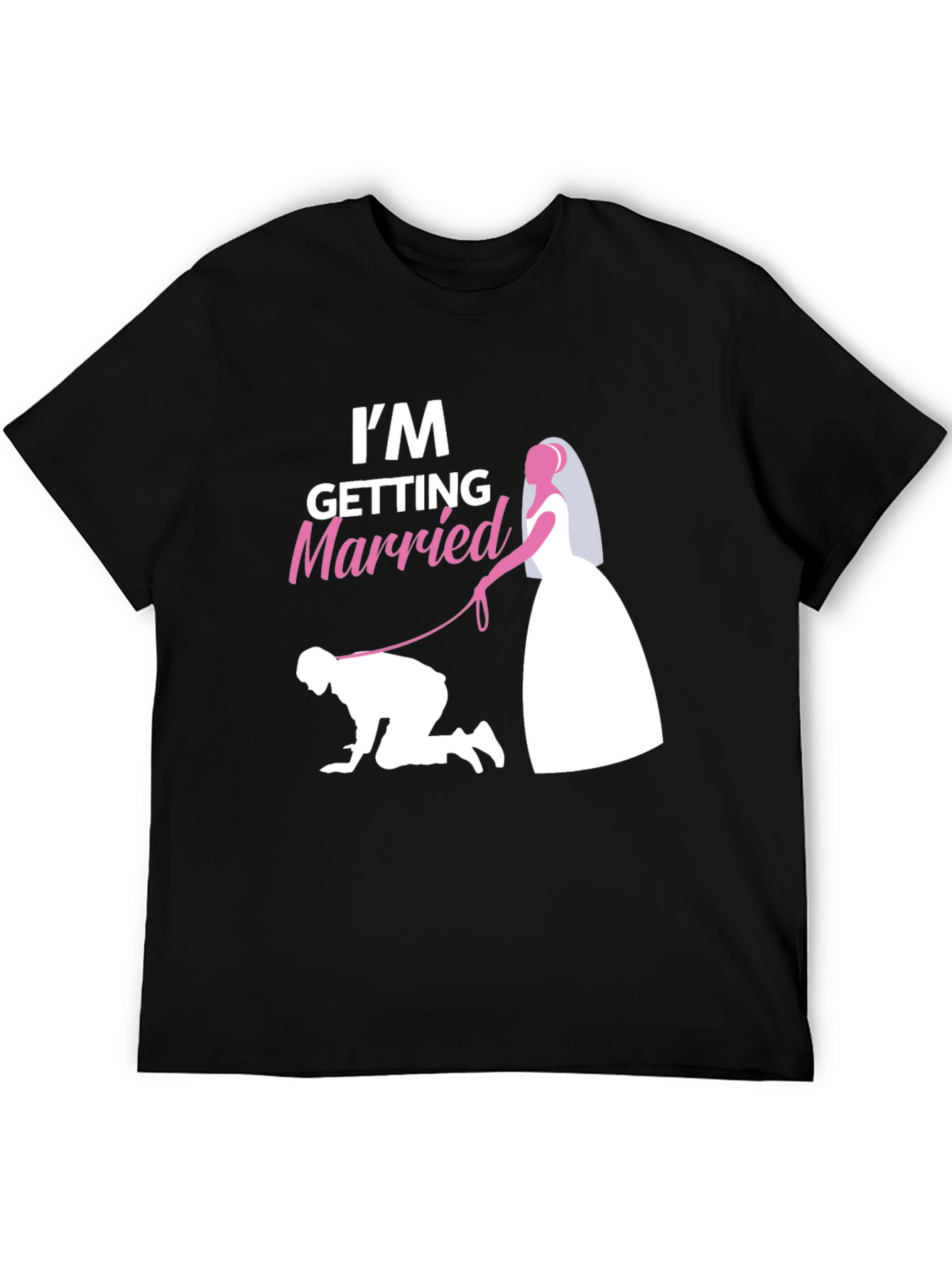 Black Humorous "I'm Getting Married" Graphic T-Shirt view 5