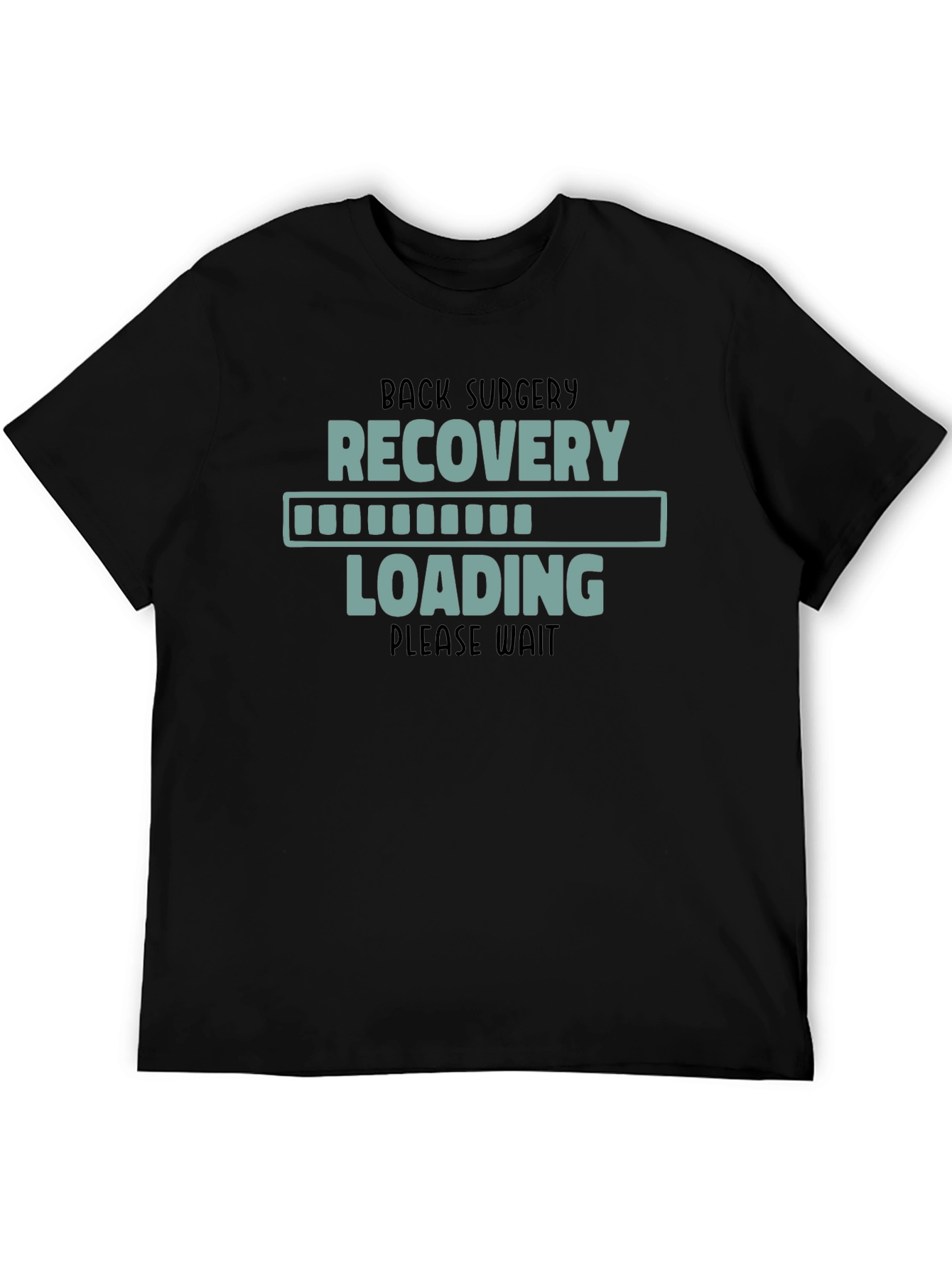 Black Back Surgery Recovery Loading T-Shirt view 5