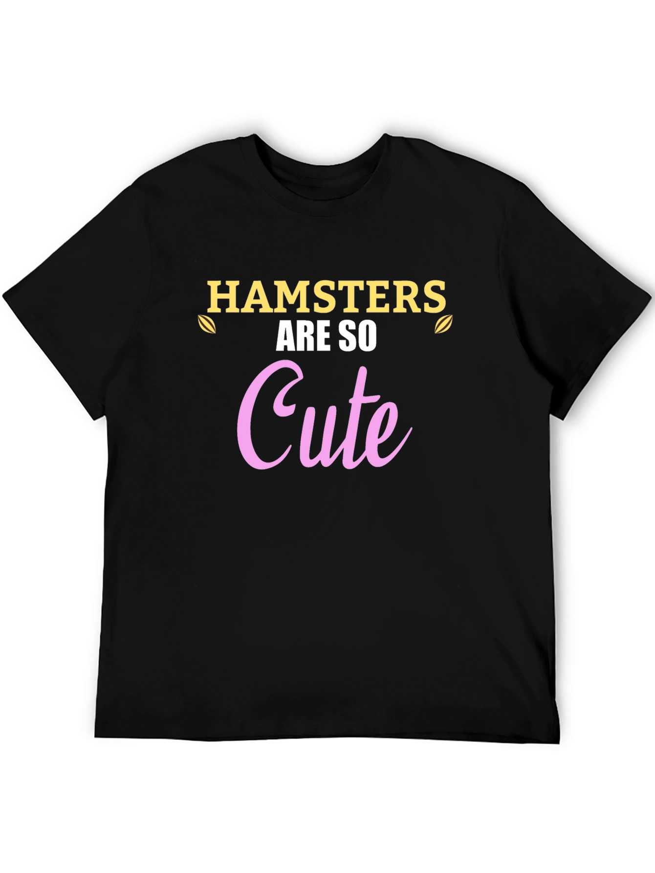 Black Hamsters Are So Cute Black T-Shirt view 5