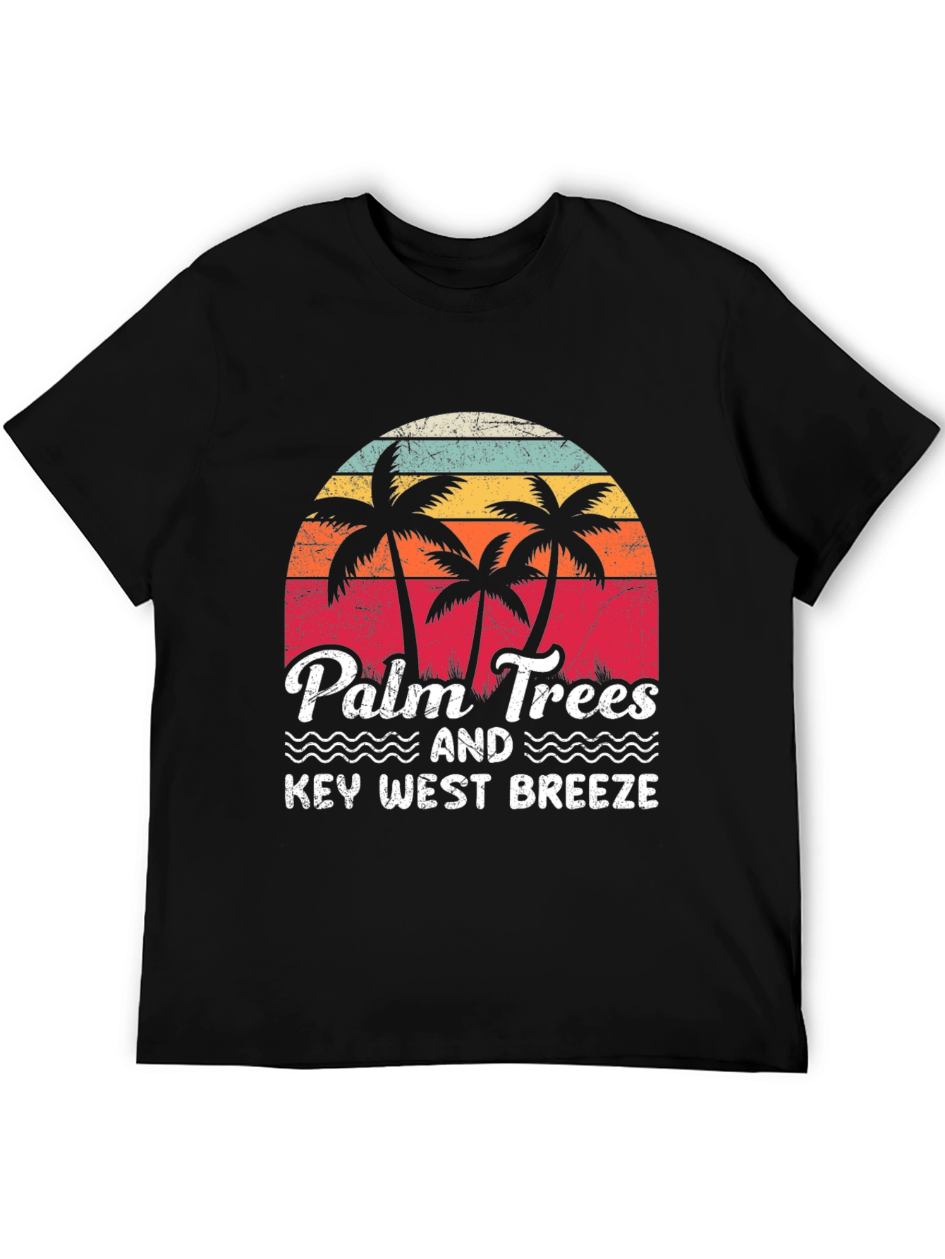 Black Palm Trees & Key West Breeze Graphic Tee view 5