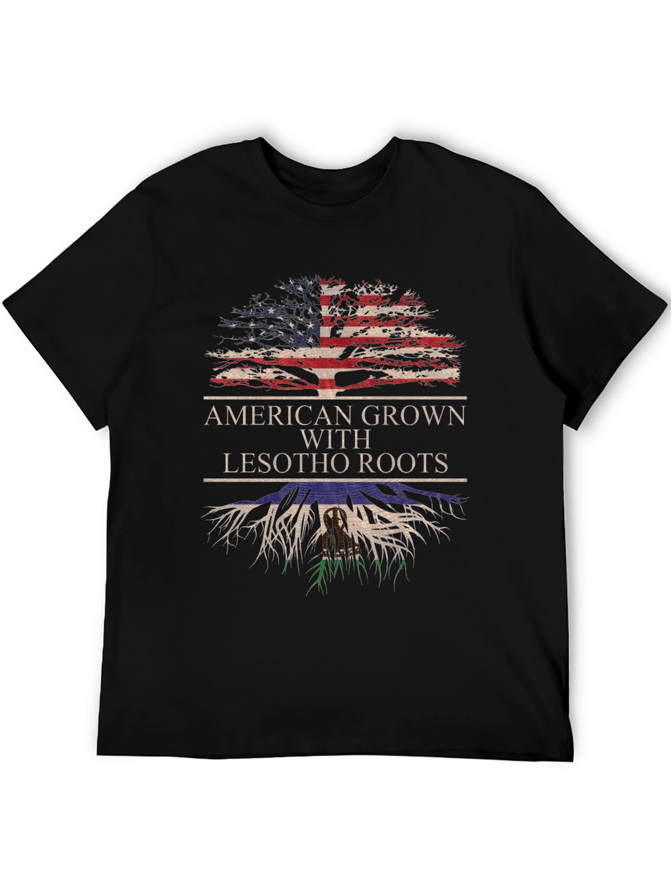 American Grown with Lesotho Roots T-Shirt - 5
