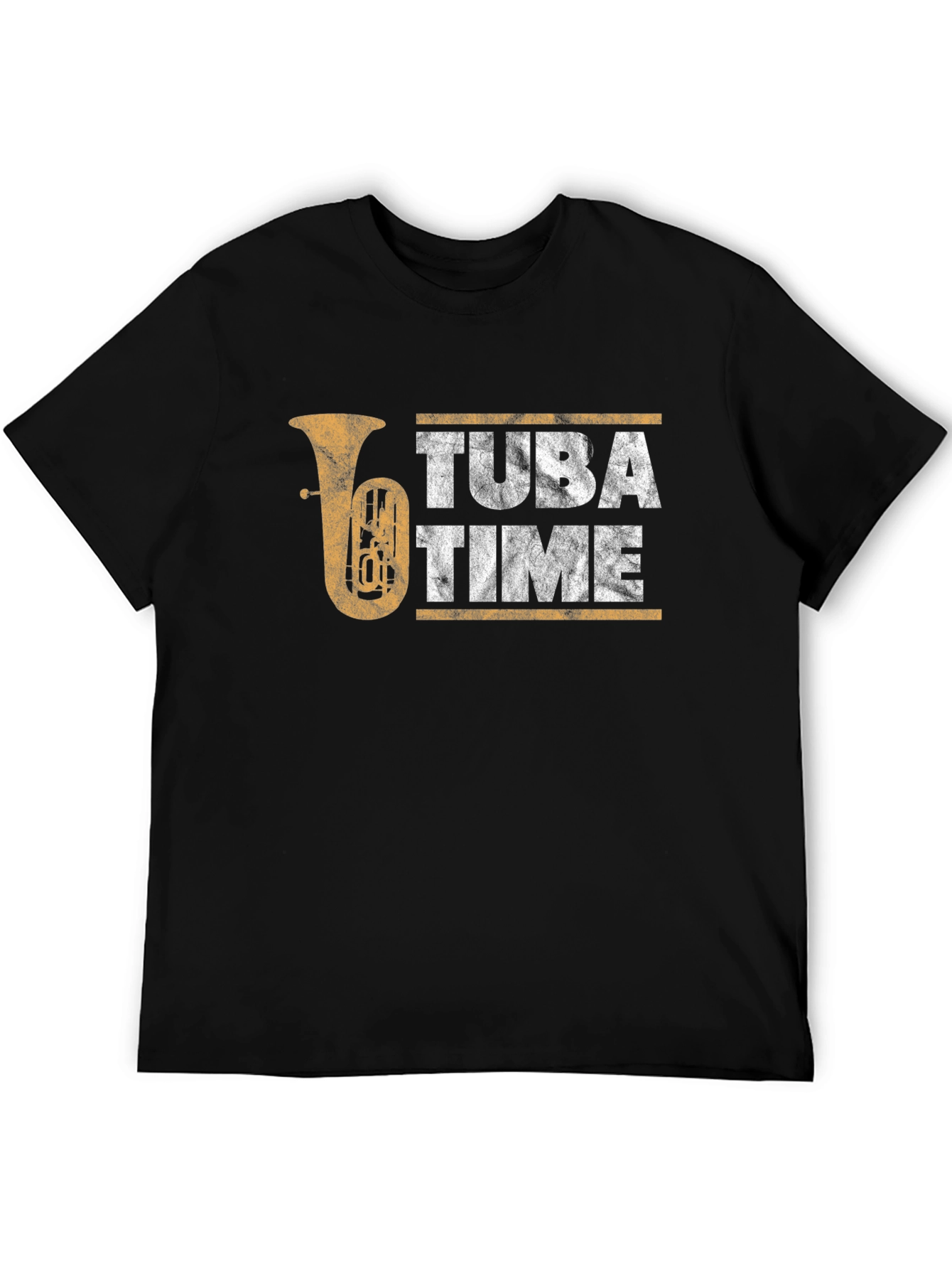 Black Tuba Time Graphic T-Shirt - Music Lover Tee view 5