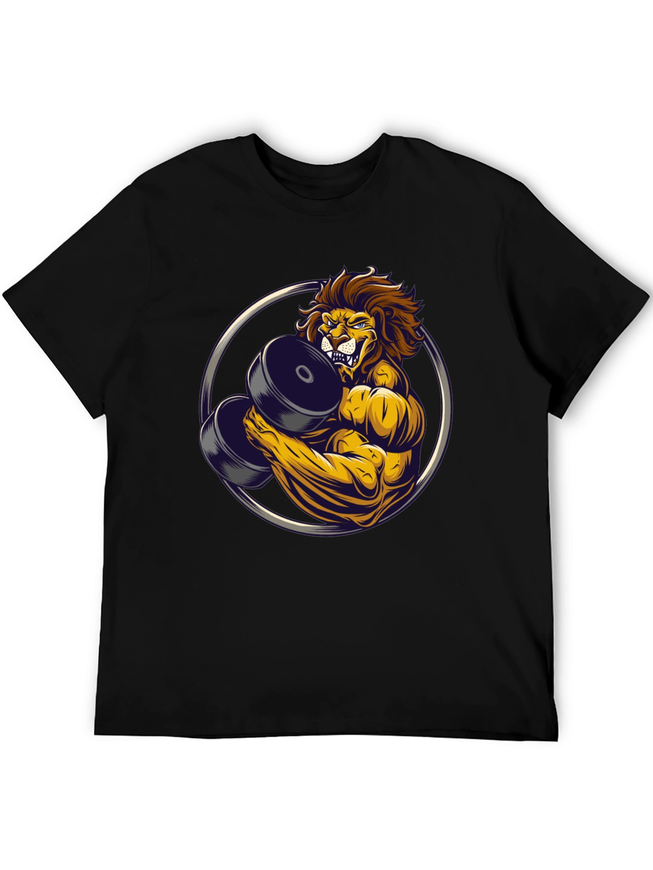Black Lion Gym Beast Graphic Tee - Black view 5