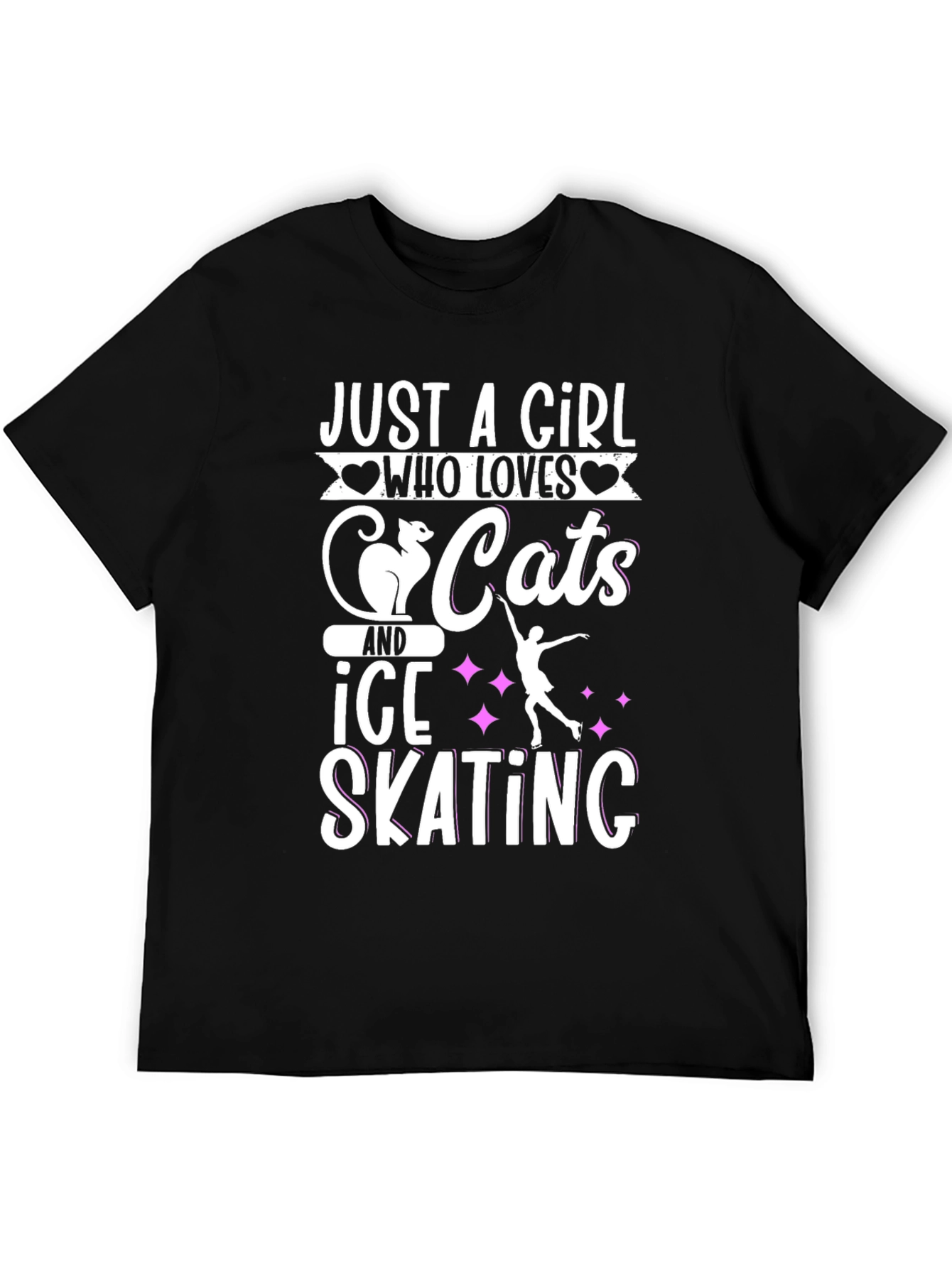 Black Cats and Ice Skating Graphic Tee view 5