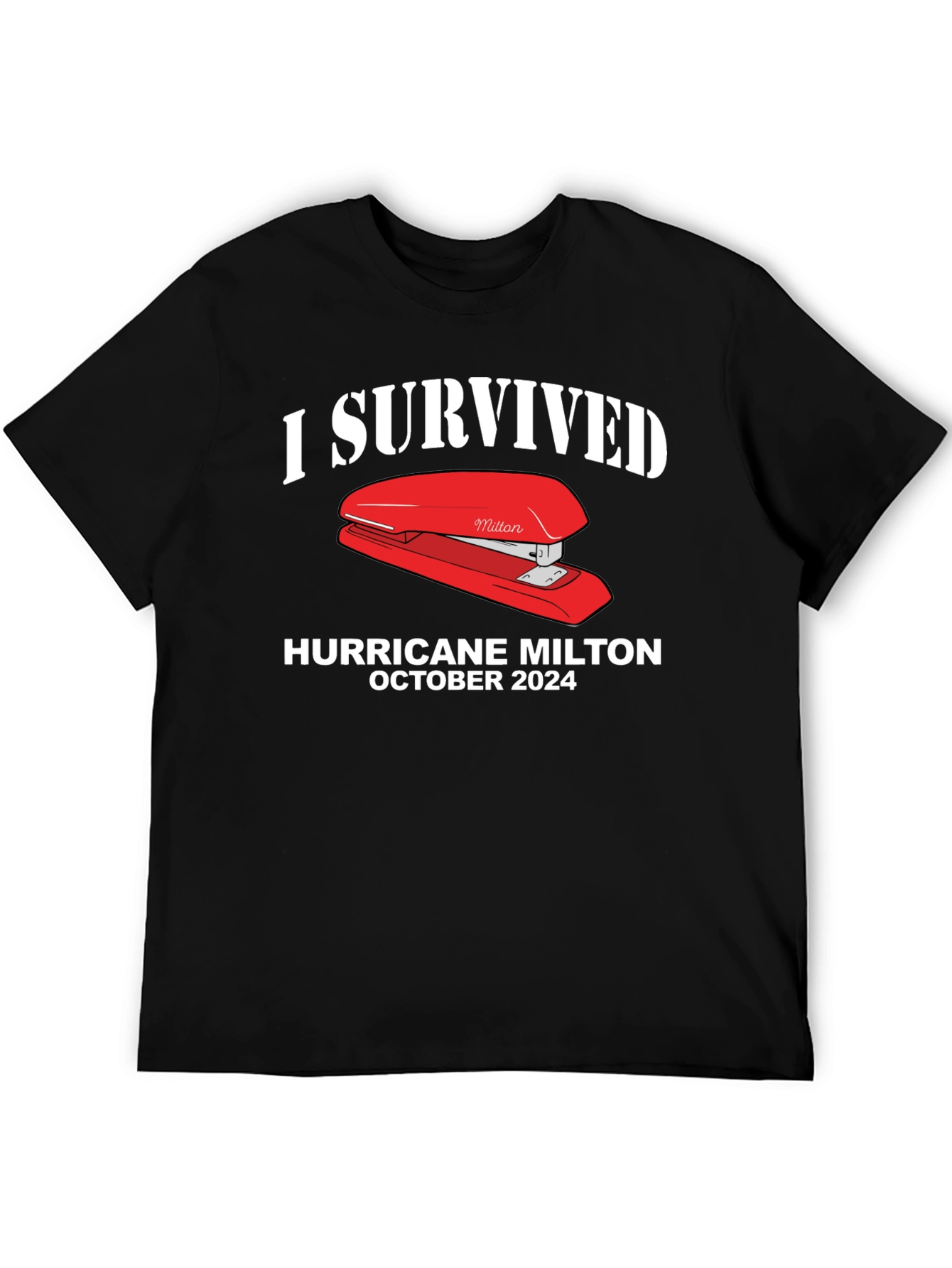 Black I Survived Hurricane Milton October 2024 T-Shirt view 5