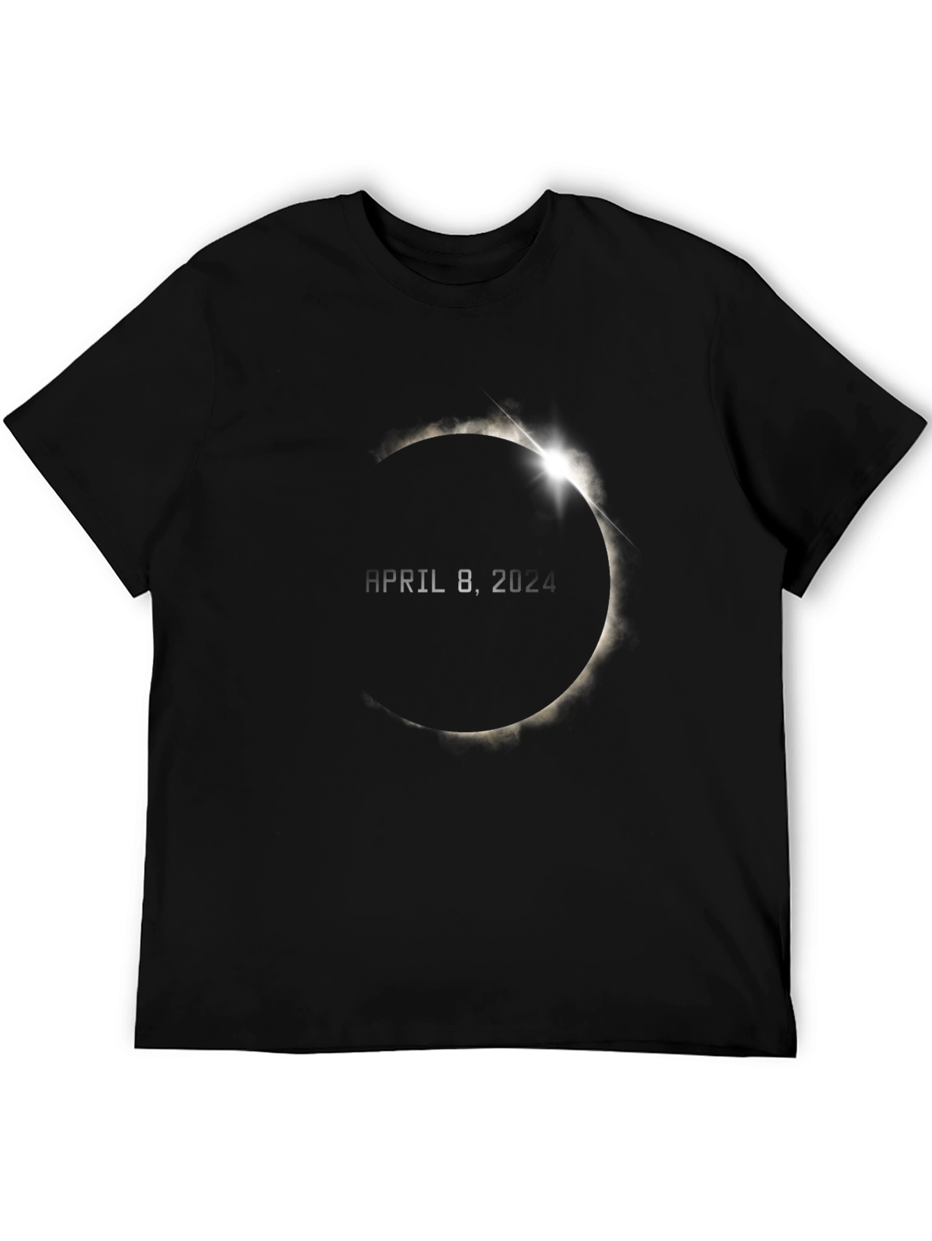 Black April 8, 2024 Total Solar Eclipse T-Shirt view 5