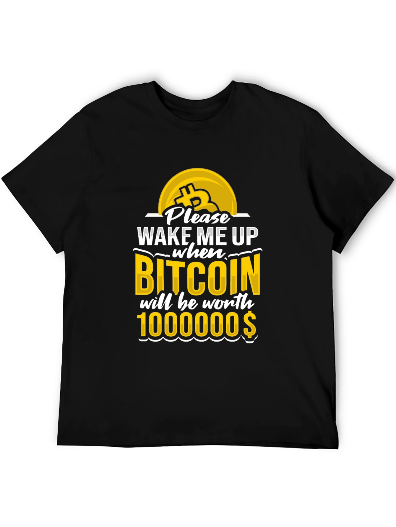 Black Bitcoin Dream T-Shirt - Wake Me Up! view 5