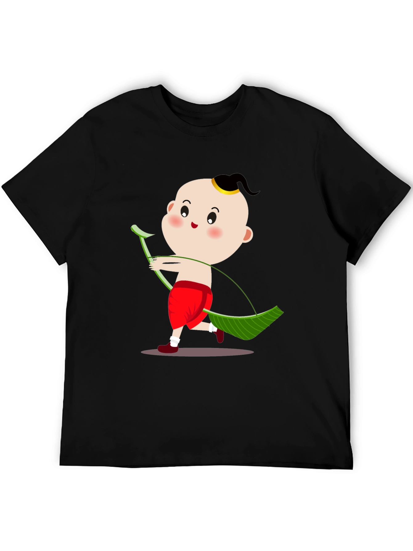 Black Funny Thai Boy Archer Graphic Tee view 5