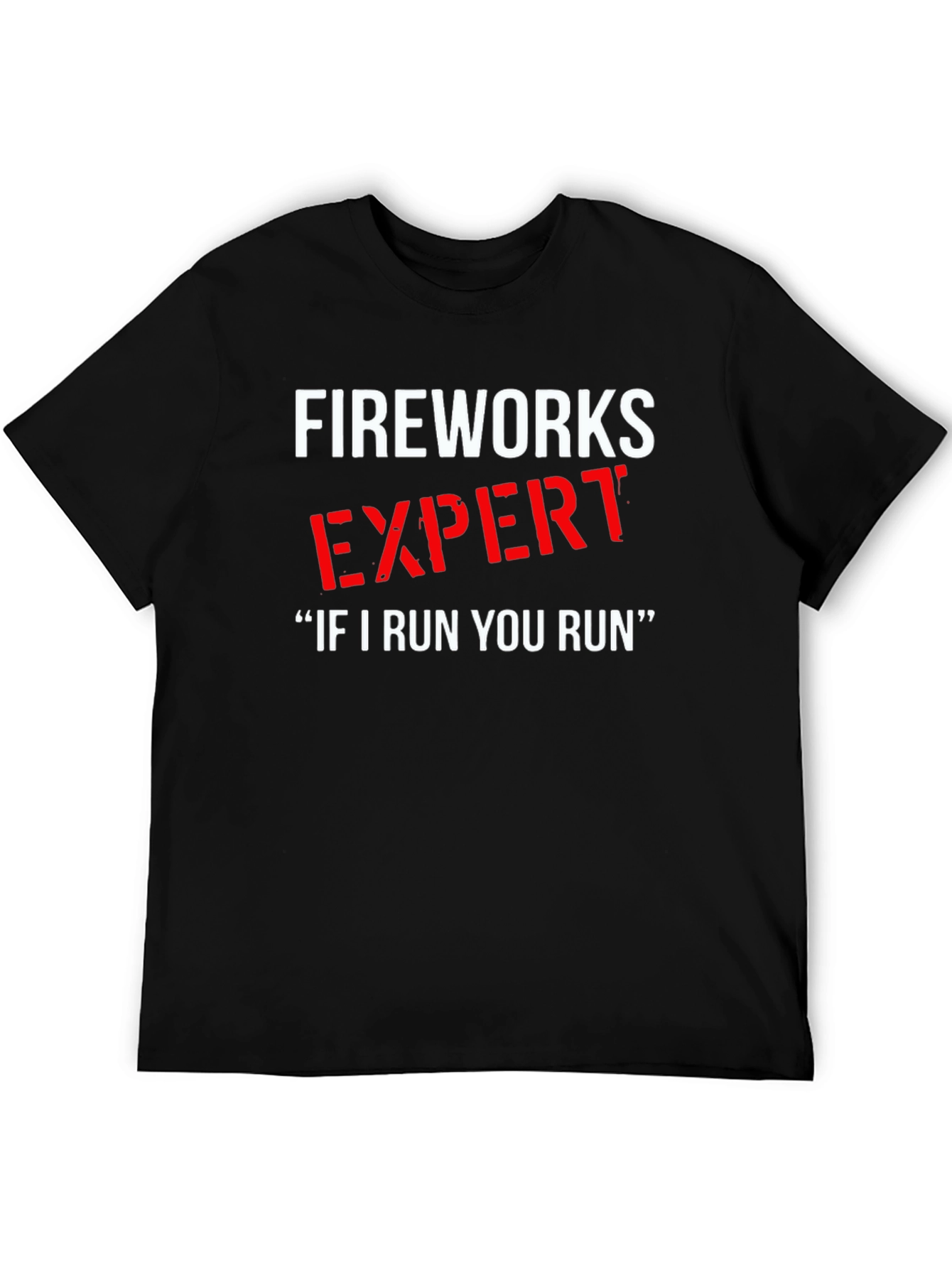 Black Fireworks Expert Novelty Graphic Tee view 5