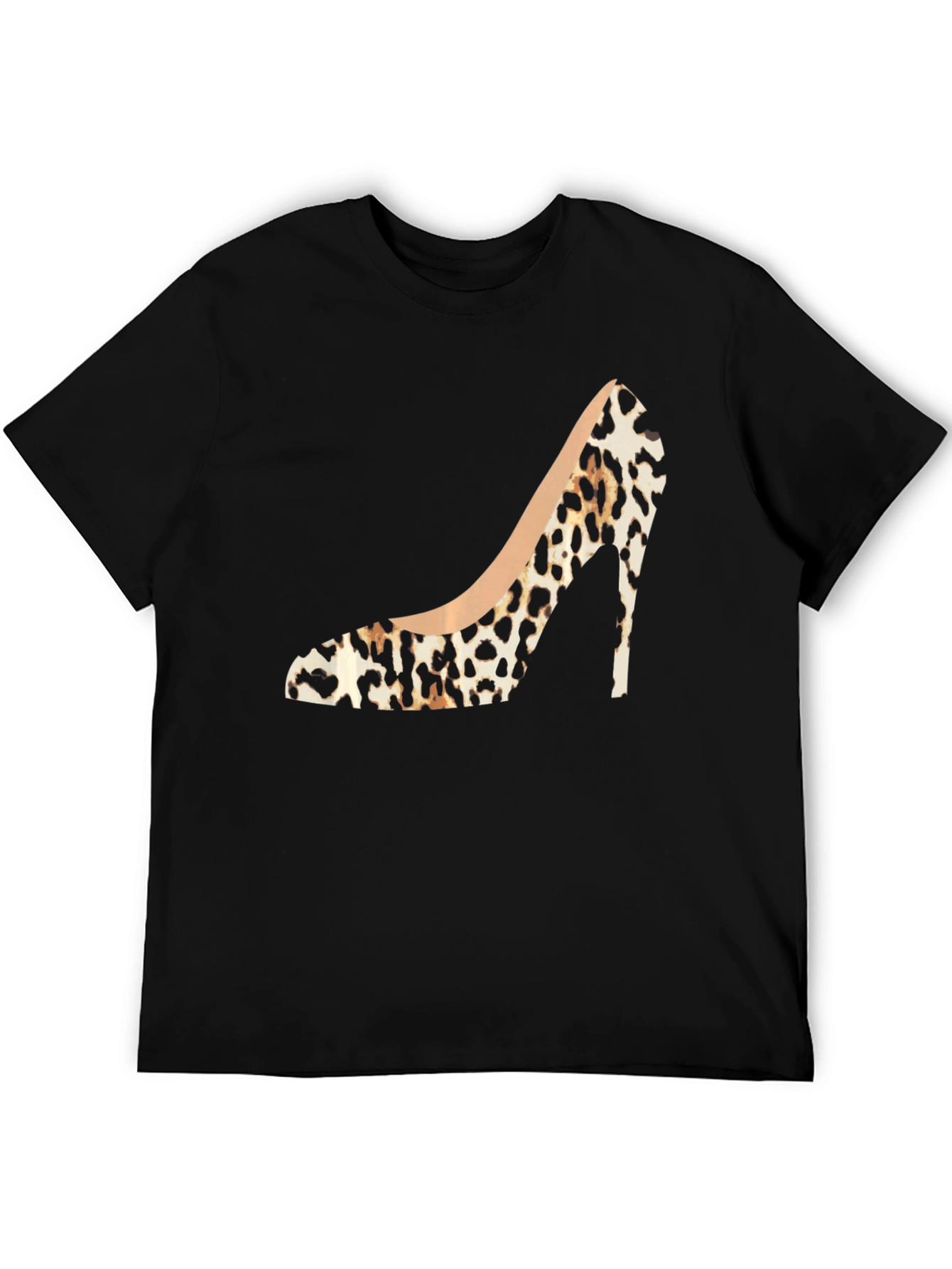 Leopard Print High Heel Graphic Tee - Stylish Fashion Statement - 5