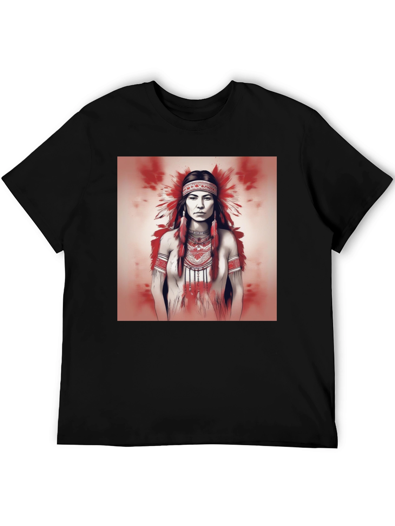 Black Native American Woman Graphic Tee view 5