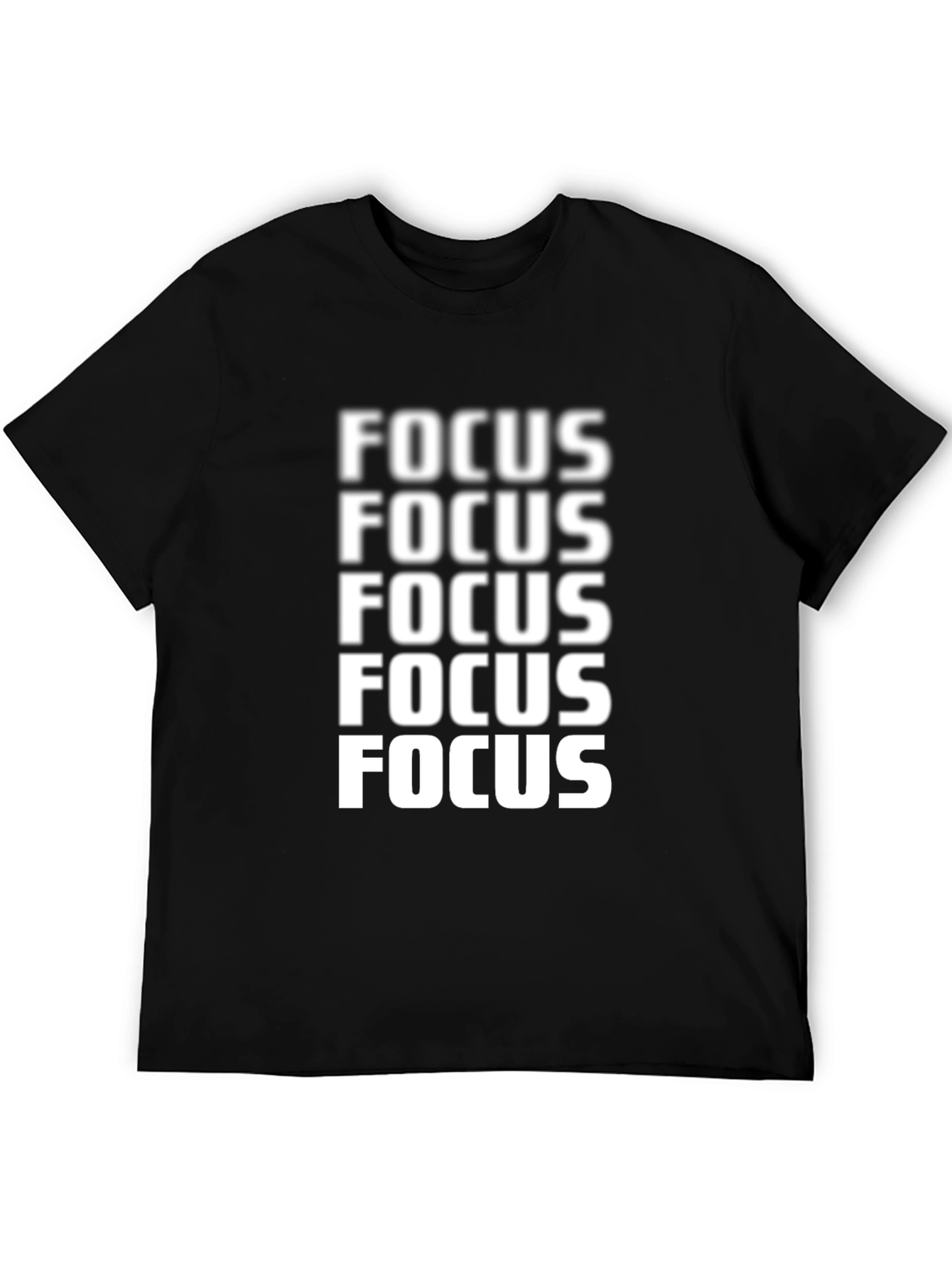 Black Focus Graphic Tee - Mens Crew Neck T-Shirt view 5