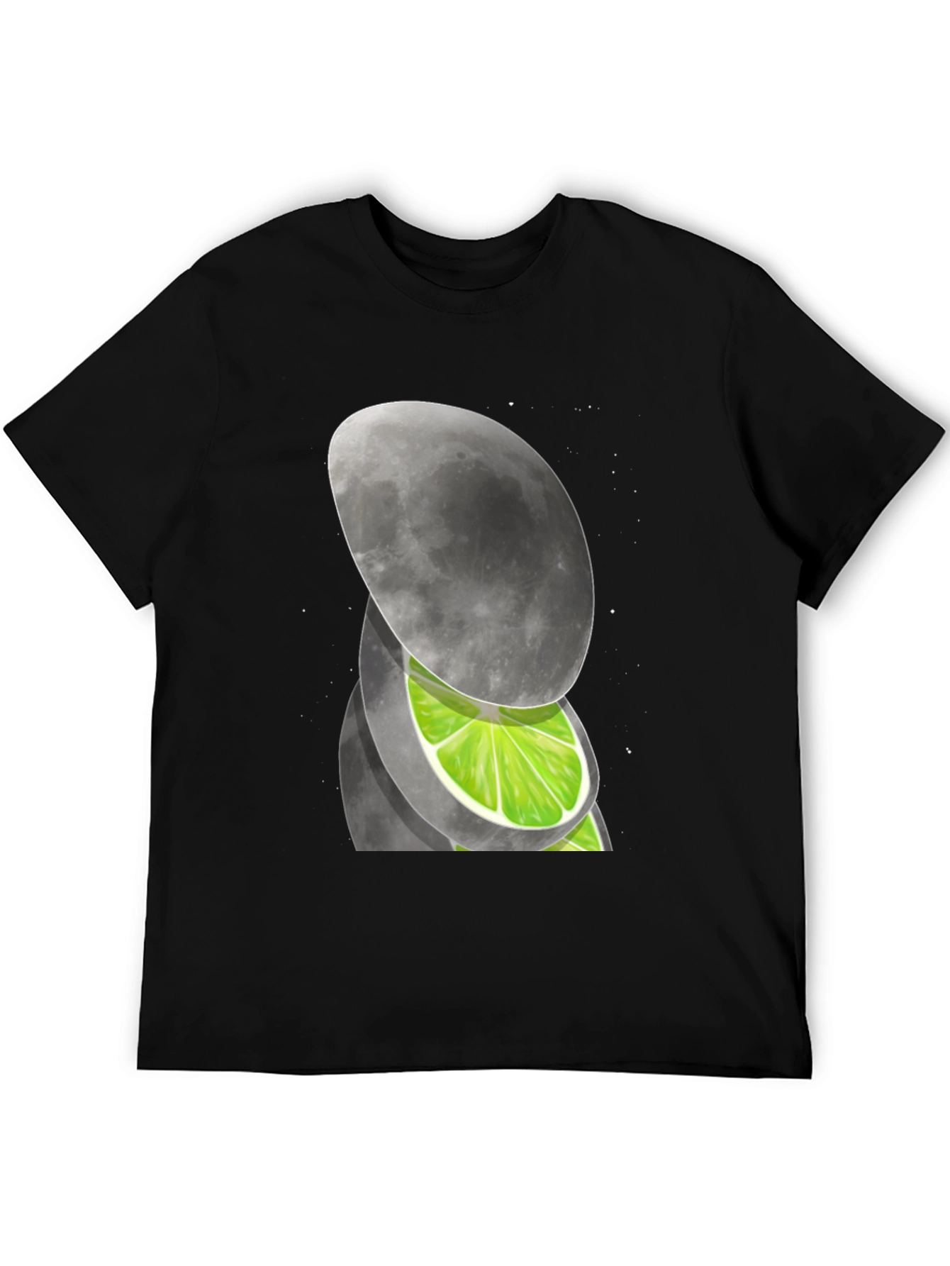 Black Lunar Citrus Graphic Tee - Black Cotton Blend view 5