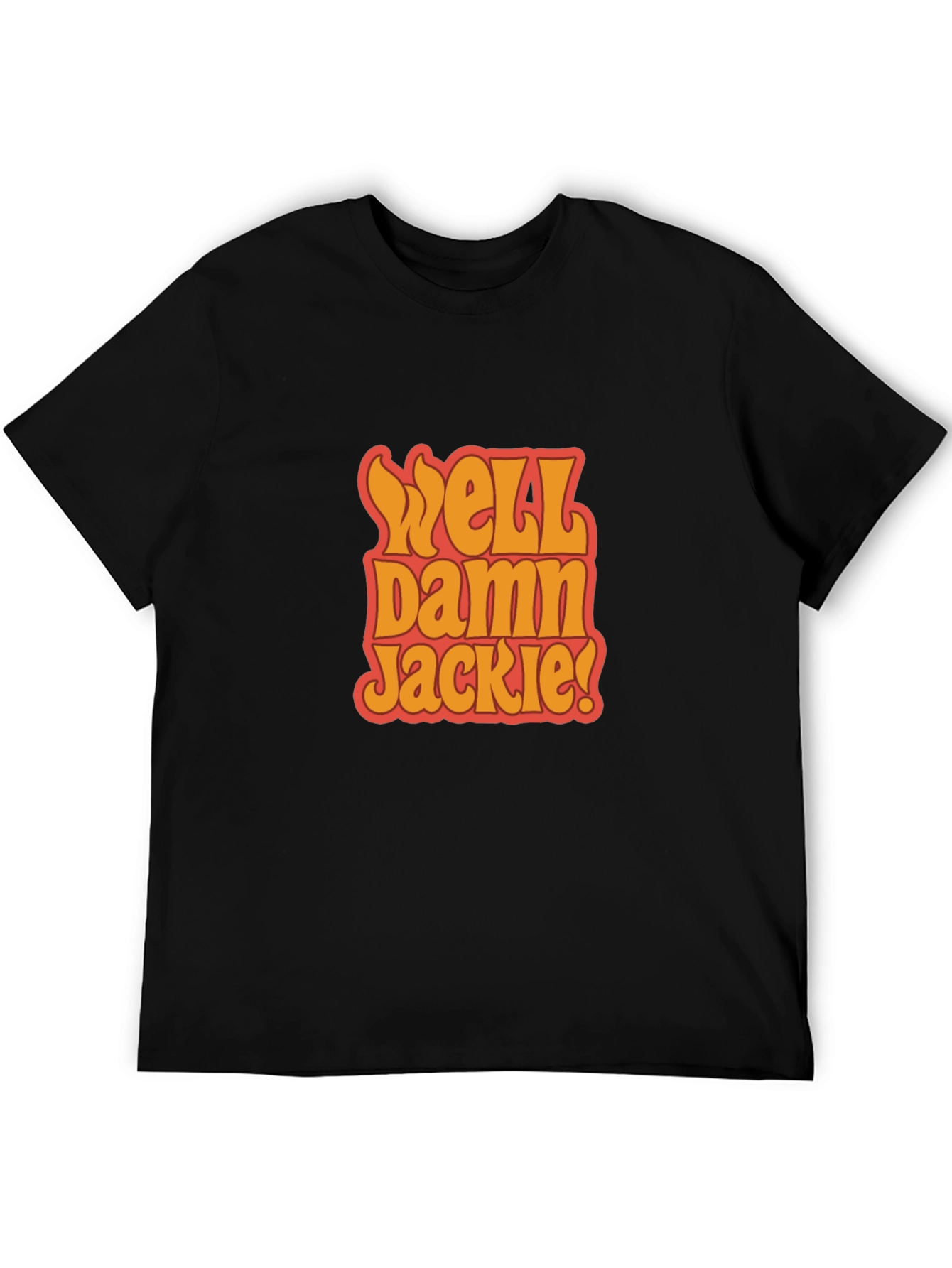 Black Well Damn Jackie! Black Graphic Tee view 5