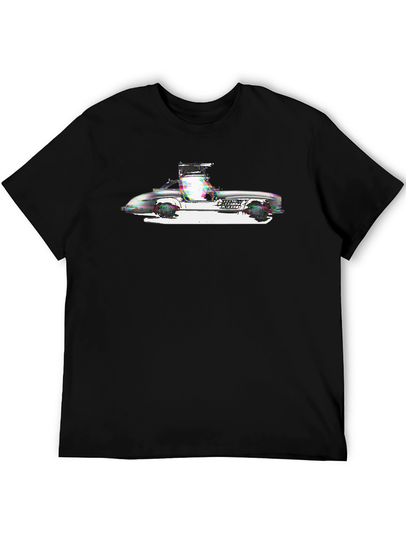 Black Classic Car Graphic Tee - Retro Style view 5