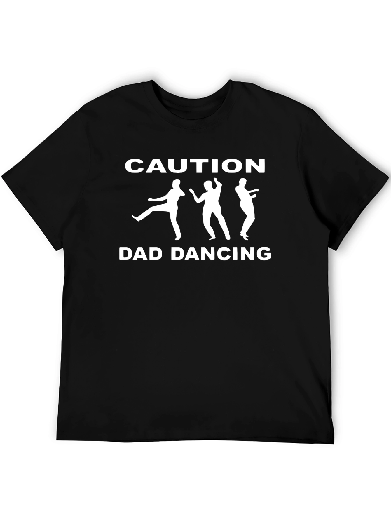 Black Caution Dad Dancing T-Shirt - Funny Novelty Tee view 5