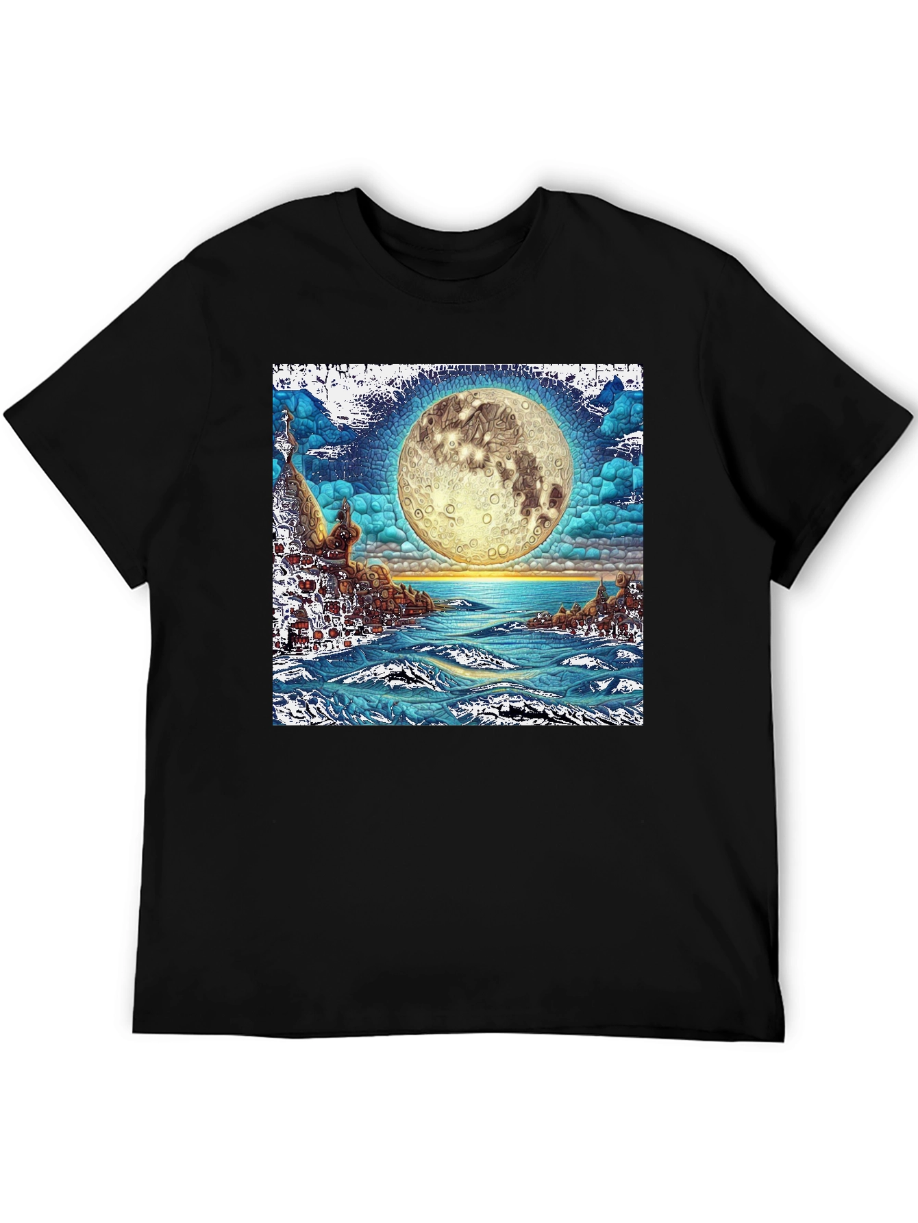 Black Mystic Moonscape Graphic Tee view 5