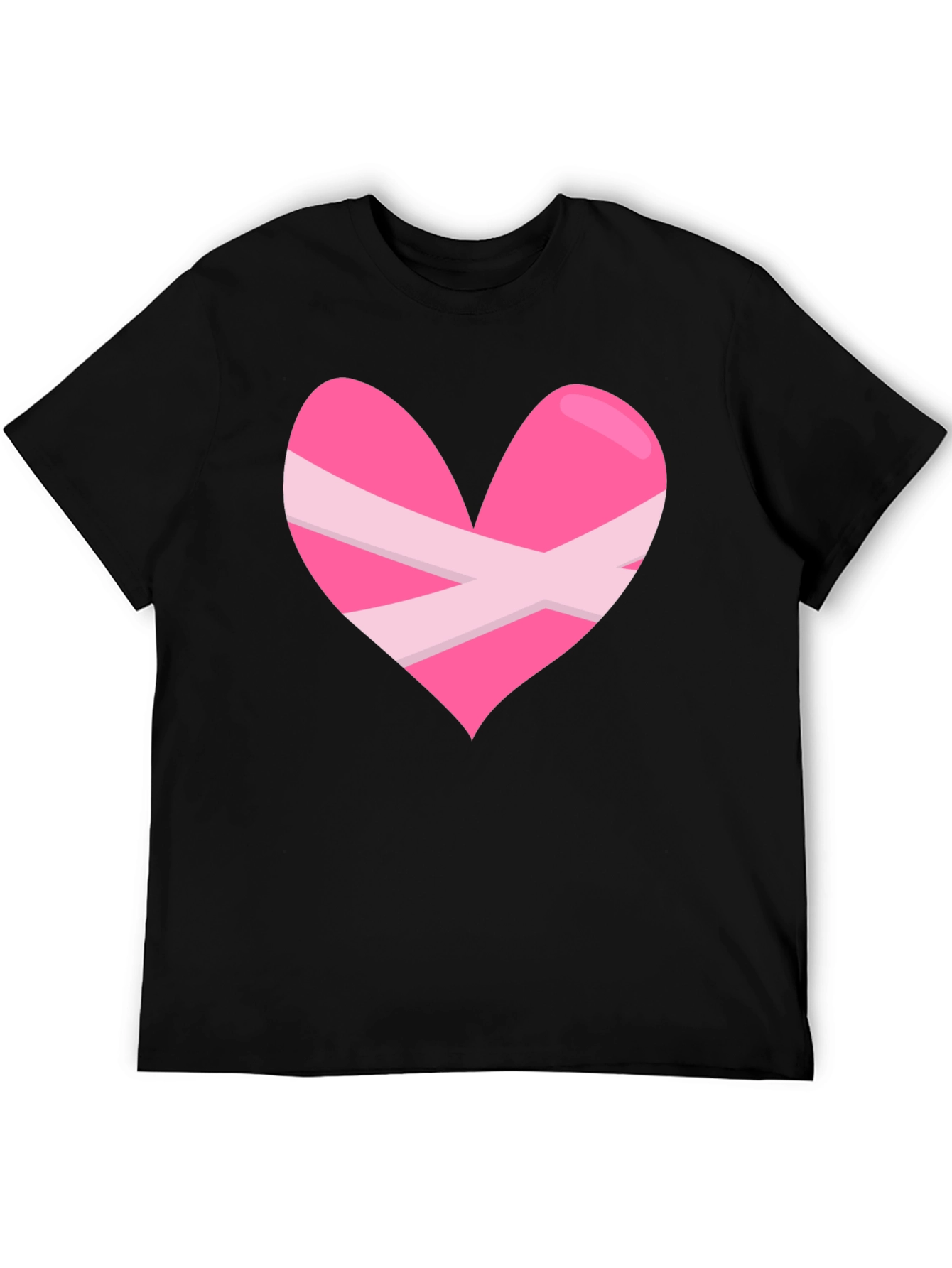 Black Heart Bandage Graphic Tee - Black Cotton Blend view 5