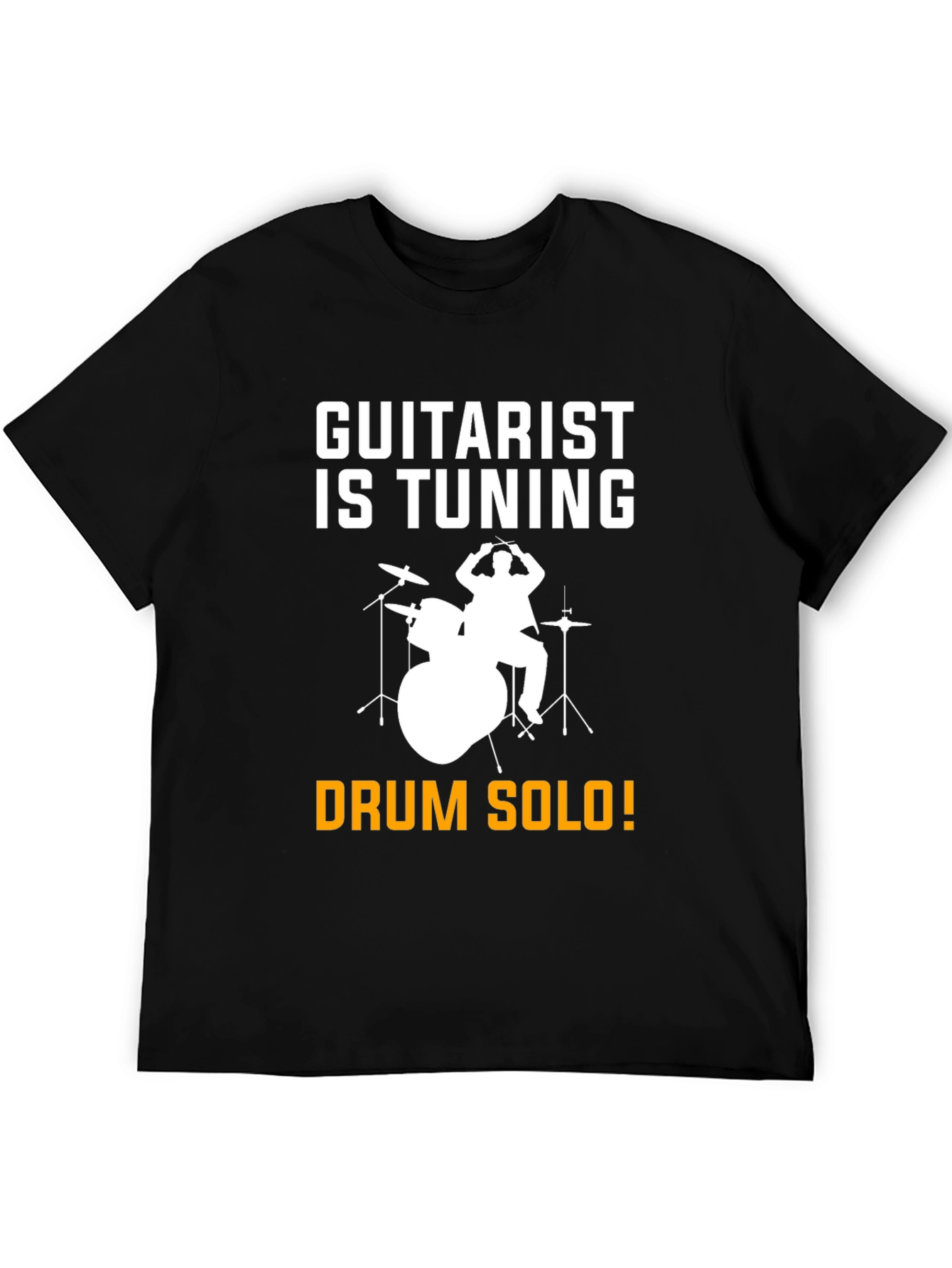 Black Guitarist Tuning T-Shirt Drummer Solo Funny Music Tee view 5