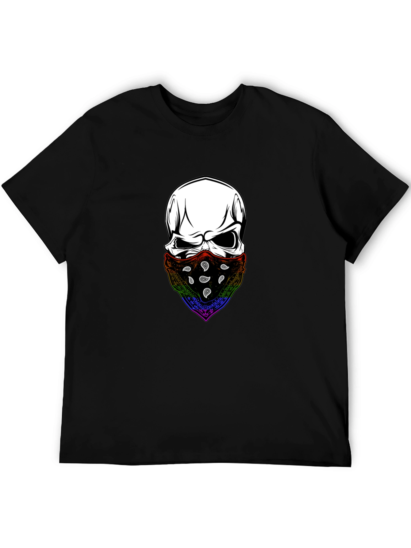 Black Skull Bandana T-Shirt - Stylish Graphic Tee view 5