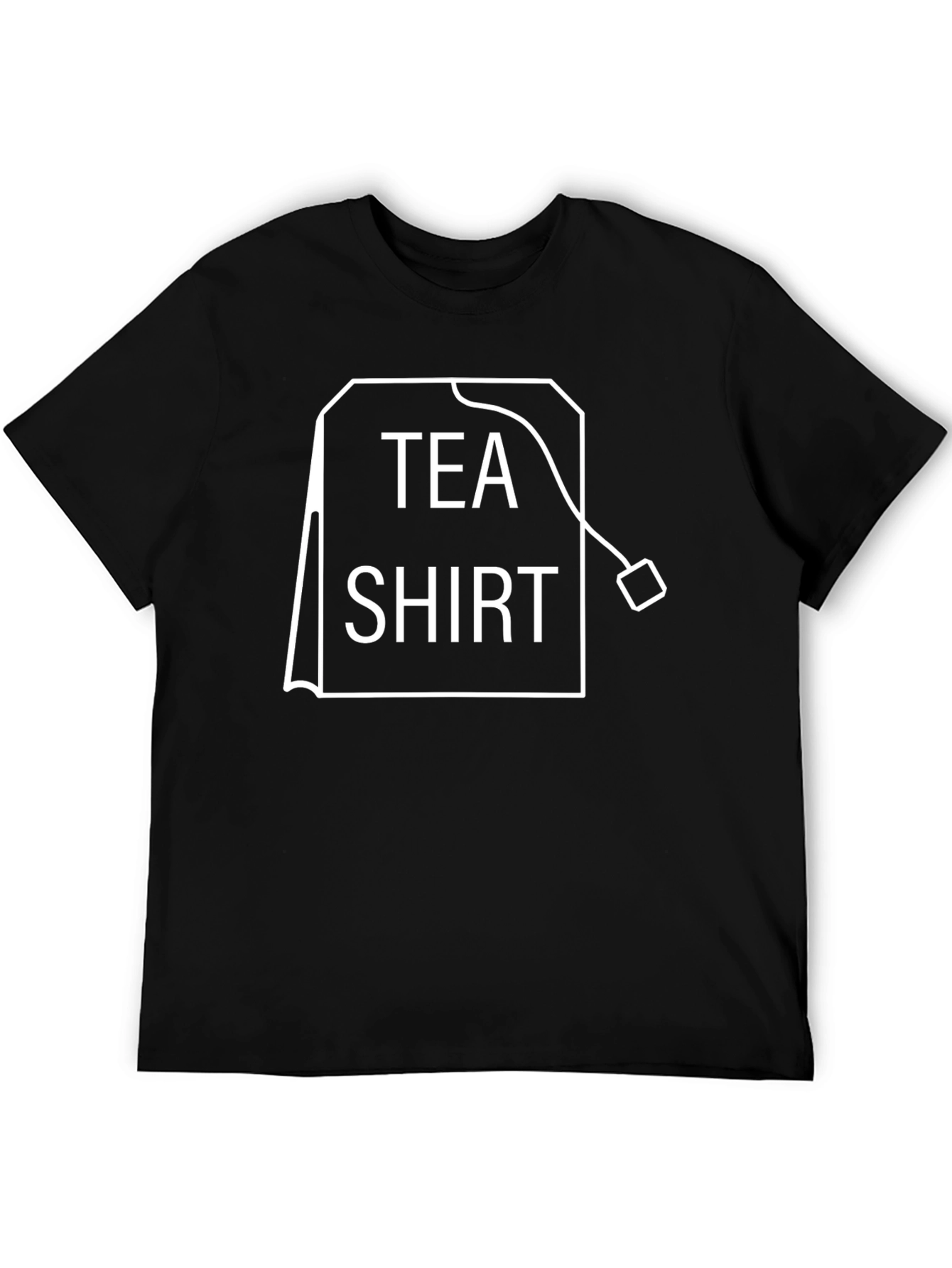 Black Tea Shirt Graphic Tee - Black Cotton Blend T-Shirt view 5