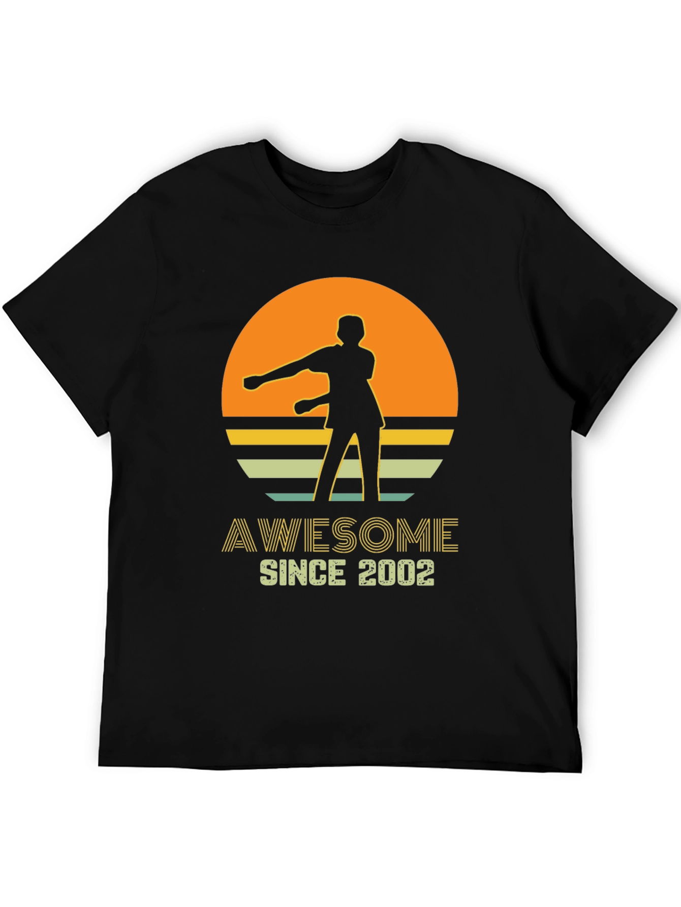 Black Awesome Since 2002 Graphic T-Shirt view 5