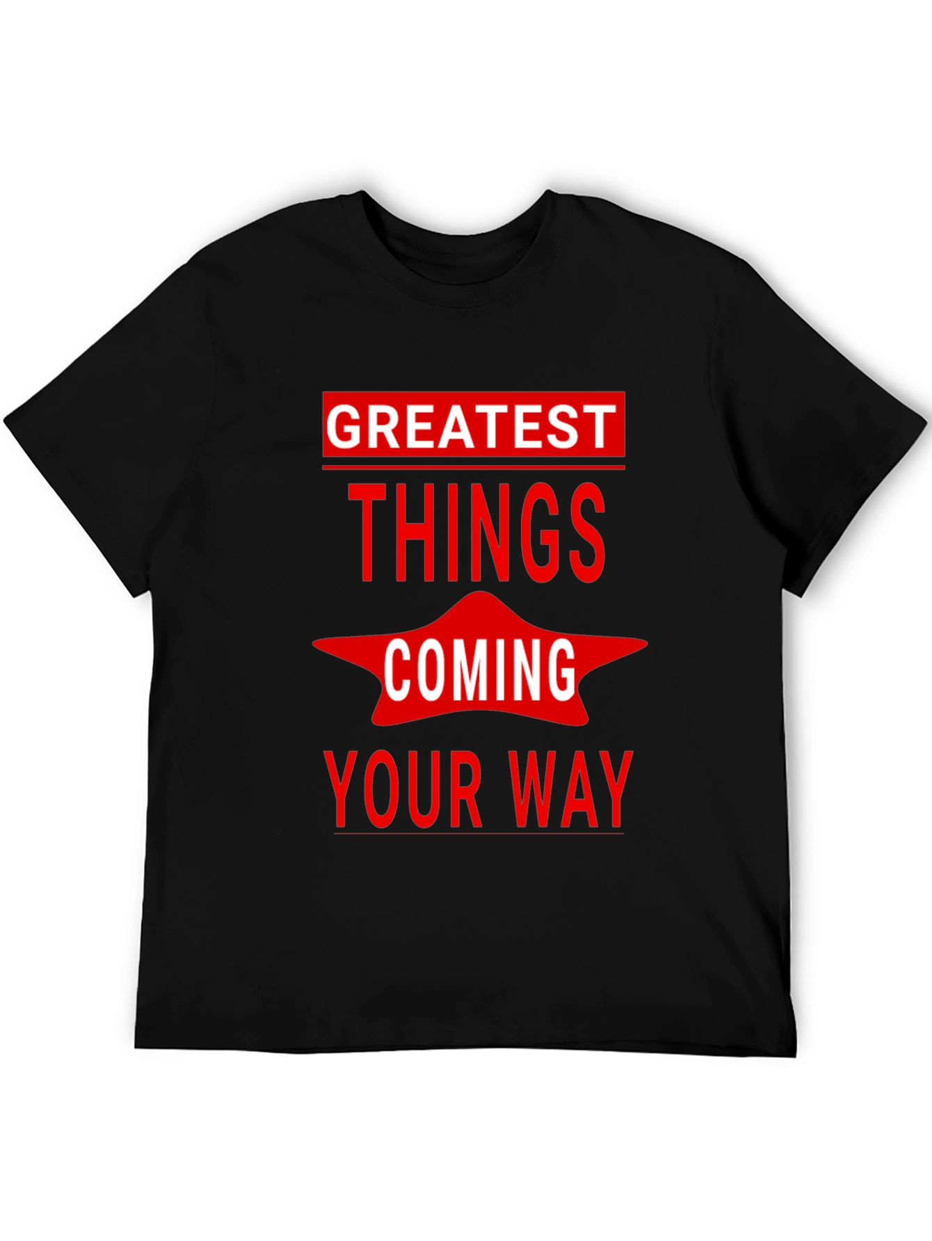 Black Greatest Things Coming Your Way Graphic Tee view 5