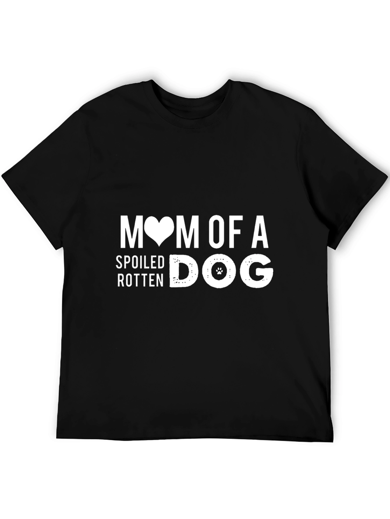 Black Mom of a Spoiled Rotten Dog T-Shirt view 5