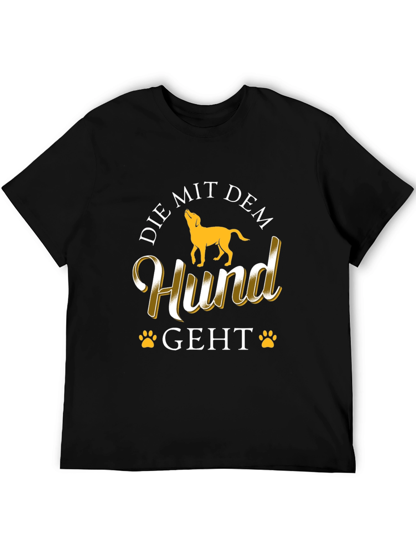 Black Die Mit Dem Hund Geht T-Shirt view 5