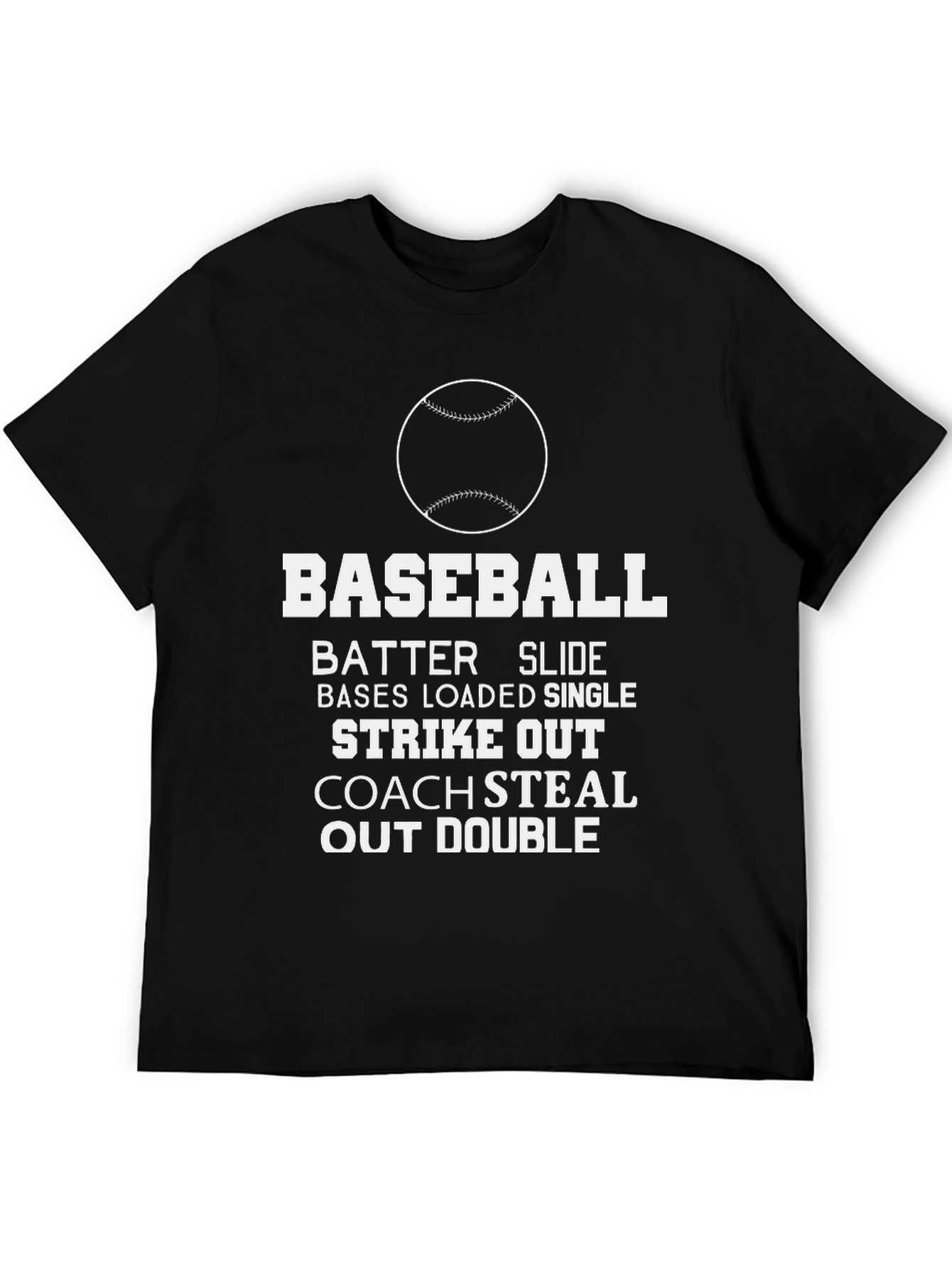 Black Baseball Graphic T-Shirt - Batter Up! view 5