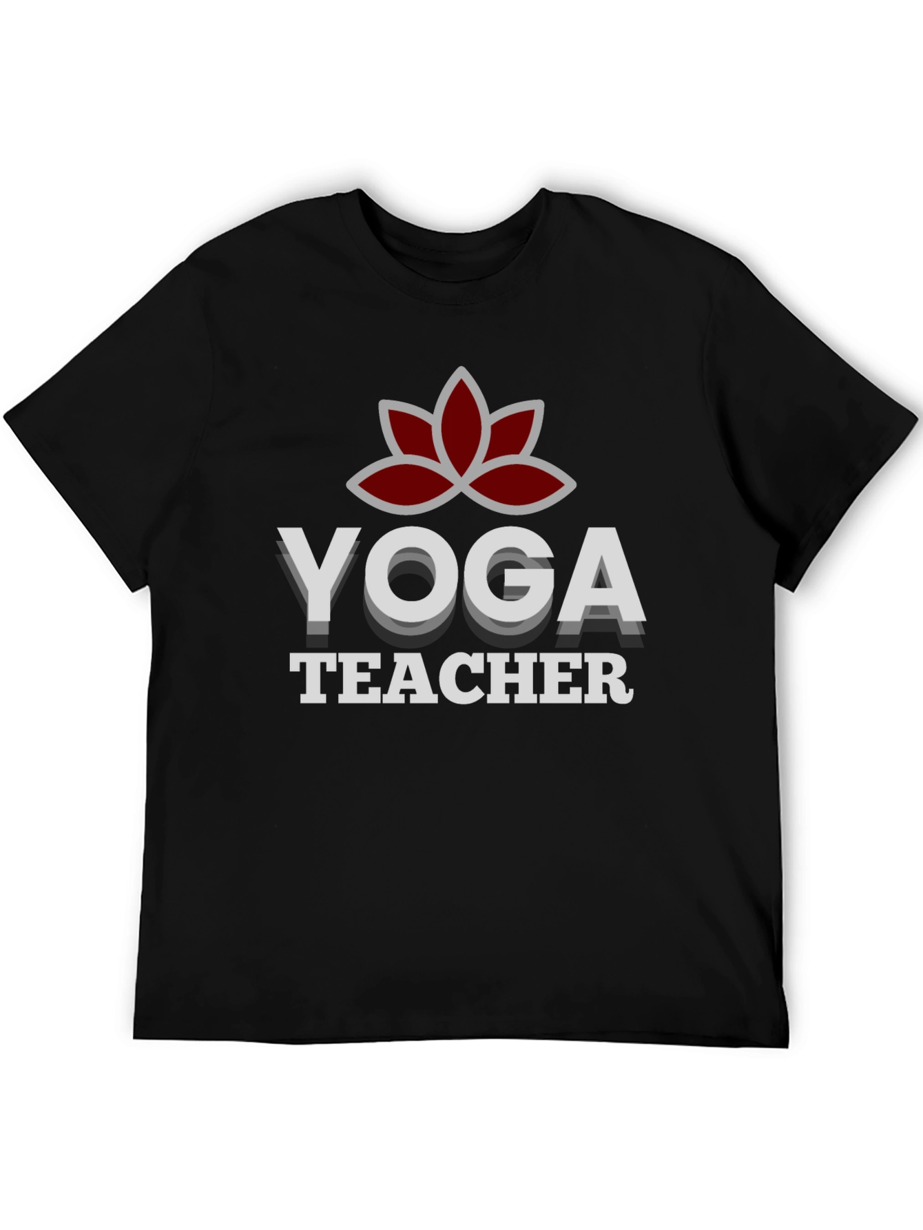 Black Yoga Teacher Graphic Tee - Black Cotton Blend view 5