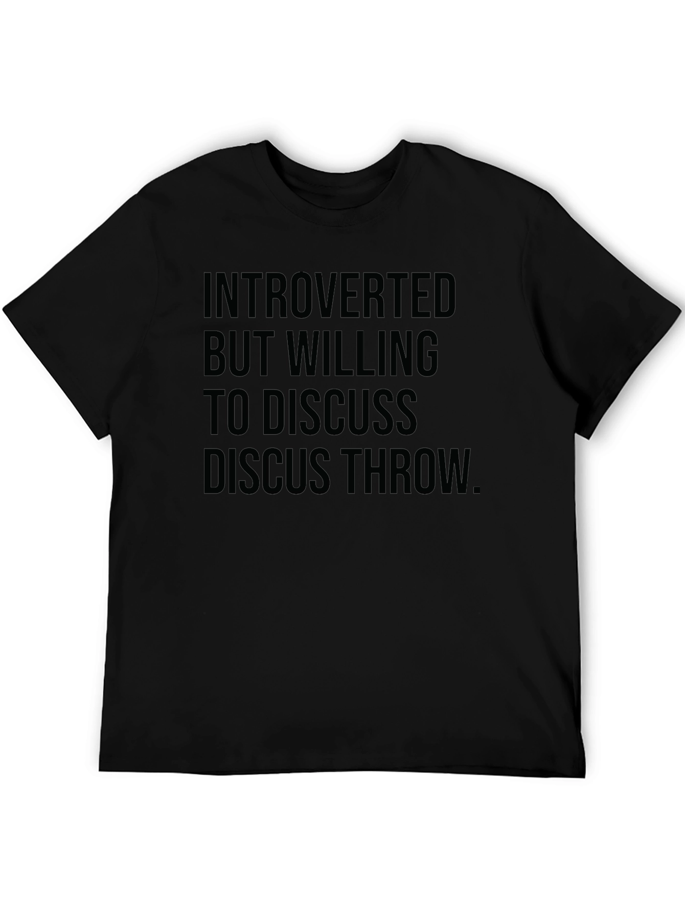 Black Introverted Discus Throw Tee - Black view 5