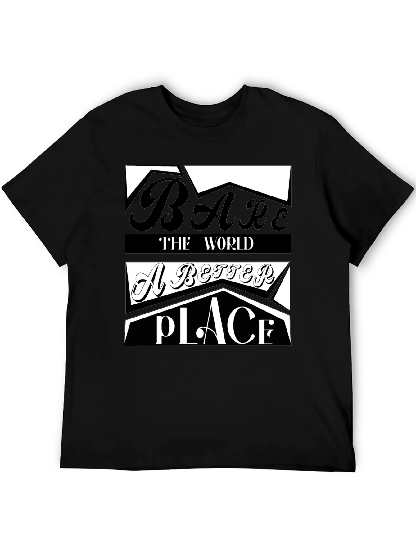 Black Make the World a Better Place Graphic Tee view 5