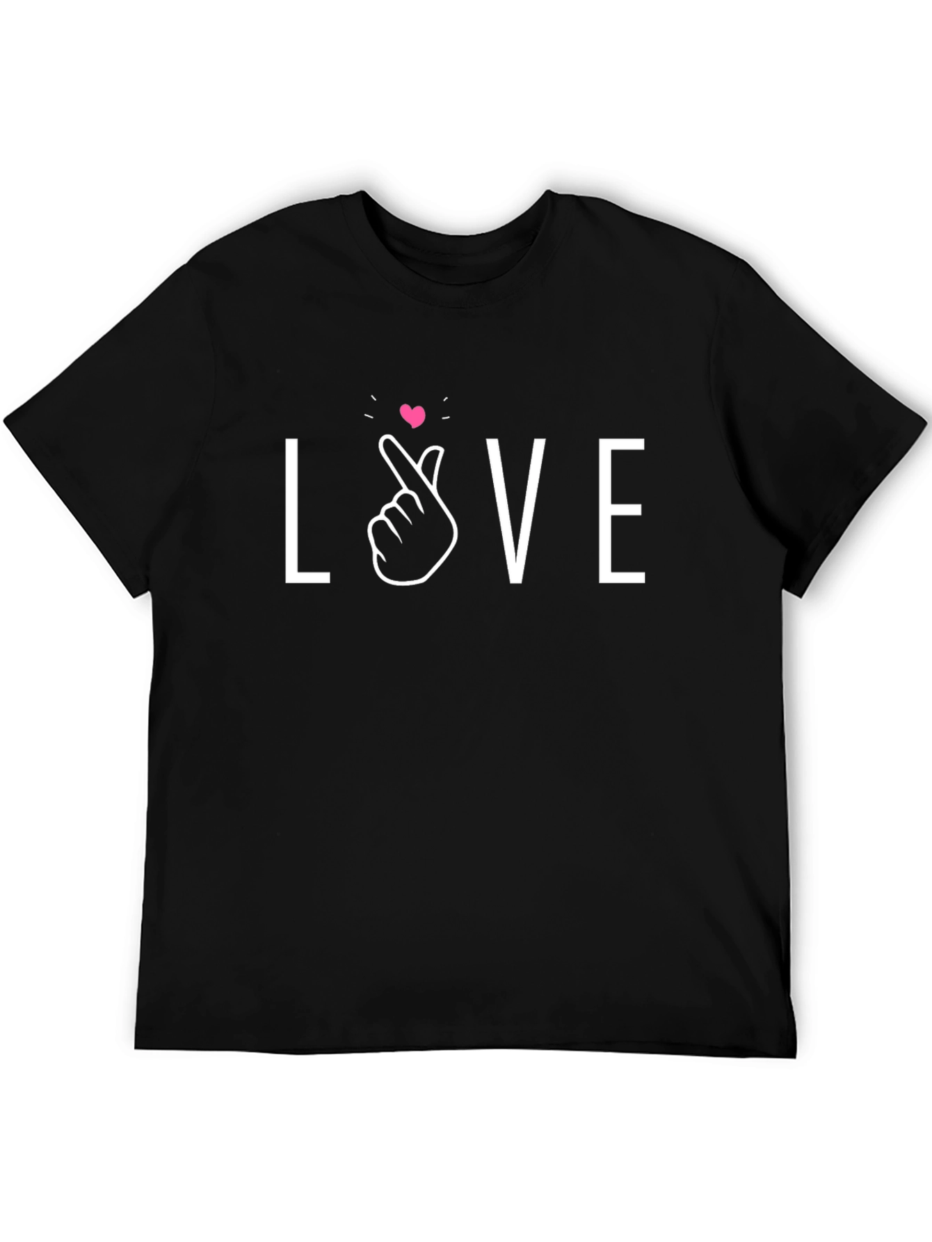 Black Love Gesture Graphic Tee - Trendy Black Shirt view 5