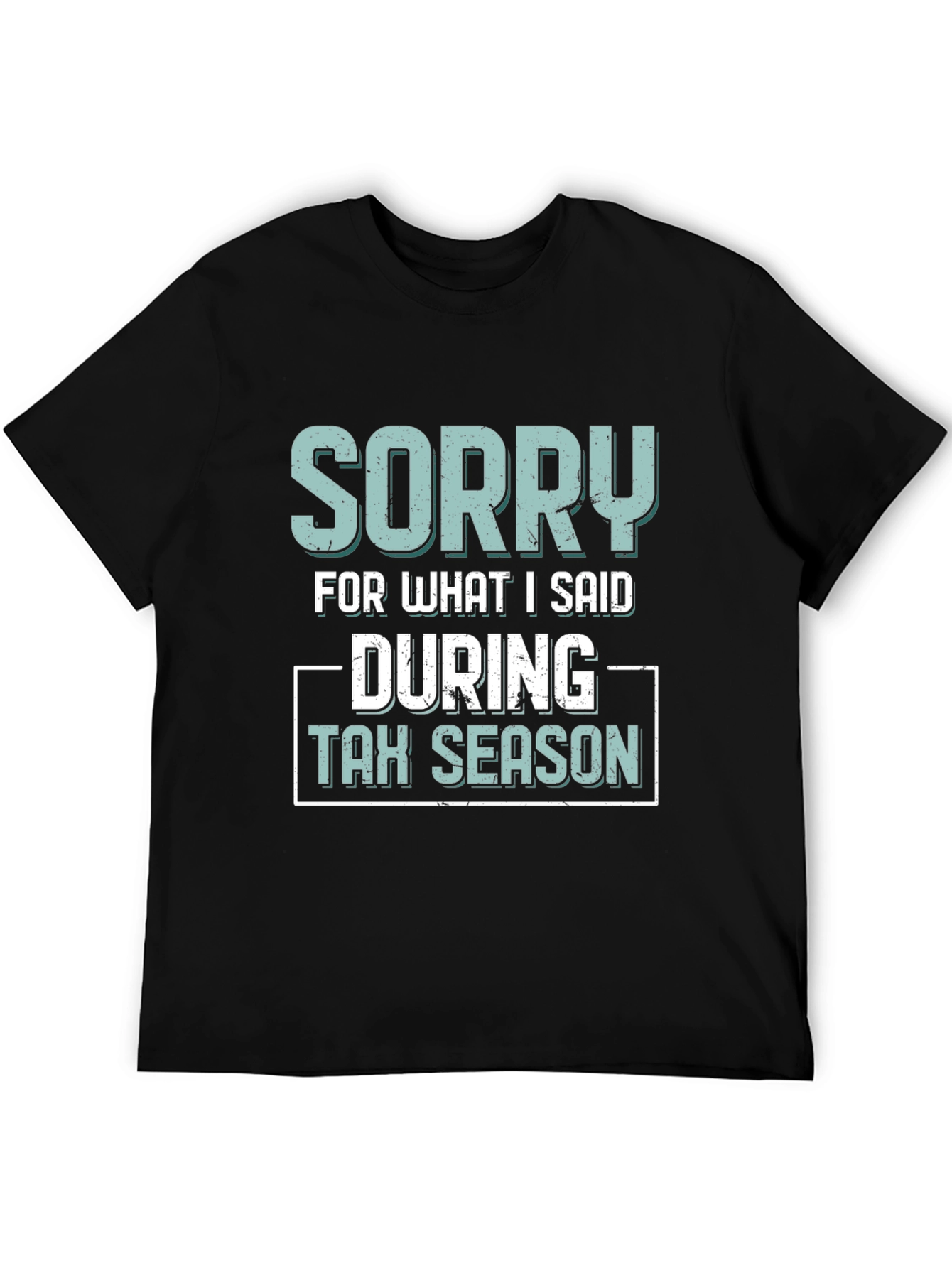 Black Sorry for What I Said During Tax Season T-Shirt view 5