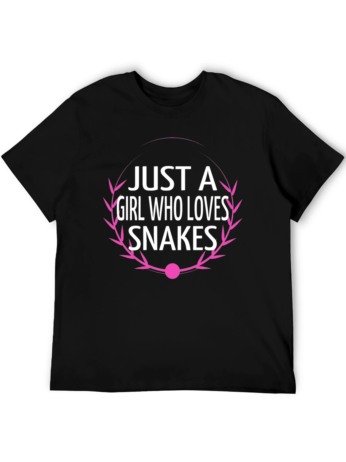Black Just A Girl Who Loves Snakes T-Shirt view 5