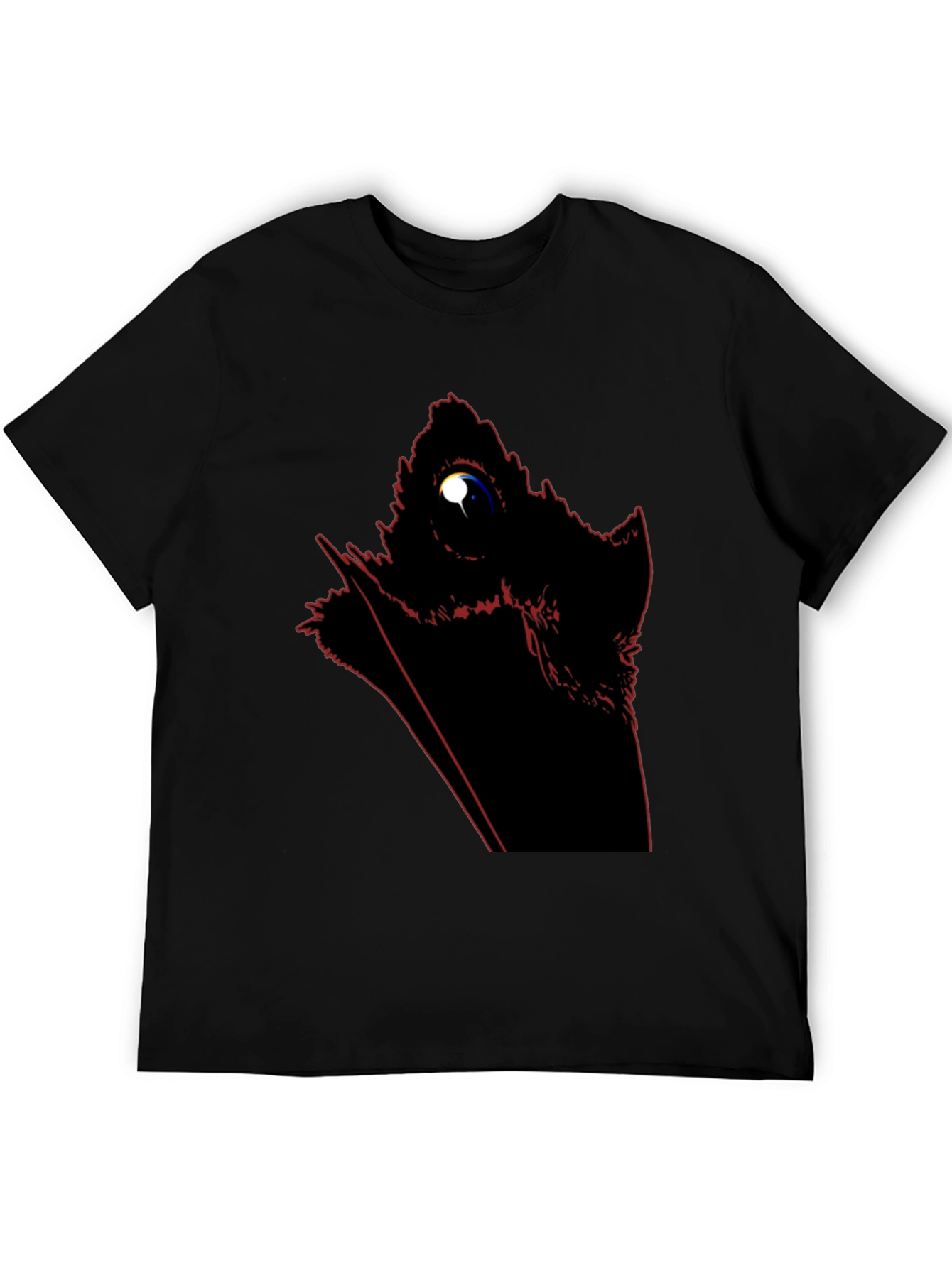Black Raven Silhouette Graphic Tee - Men's Black T-Shirt view 5