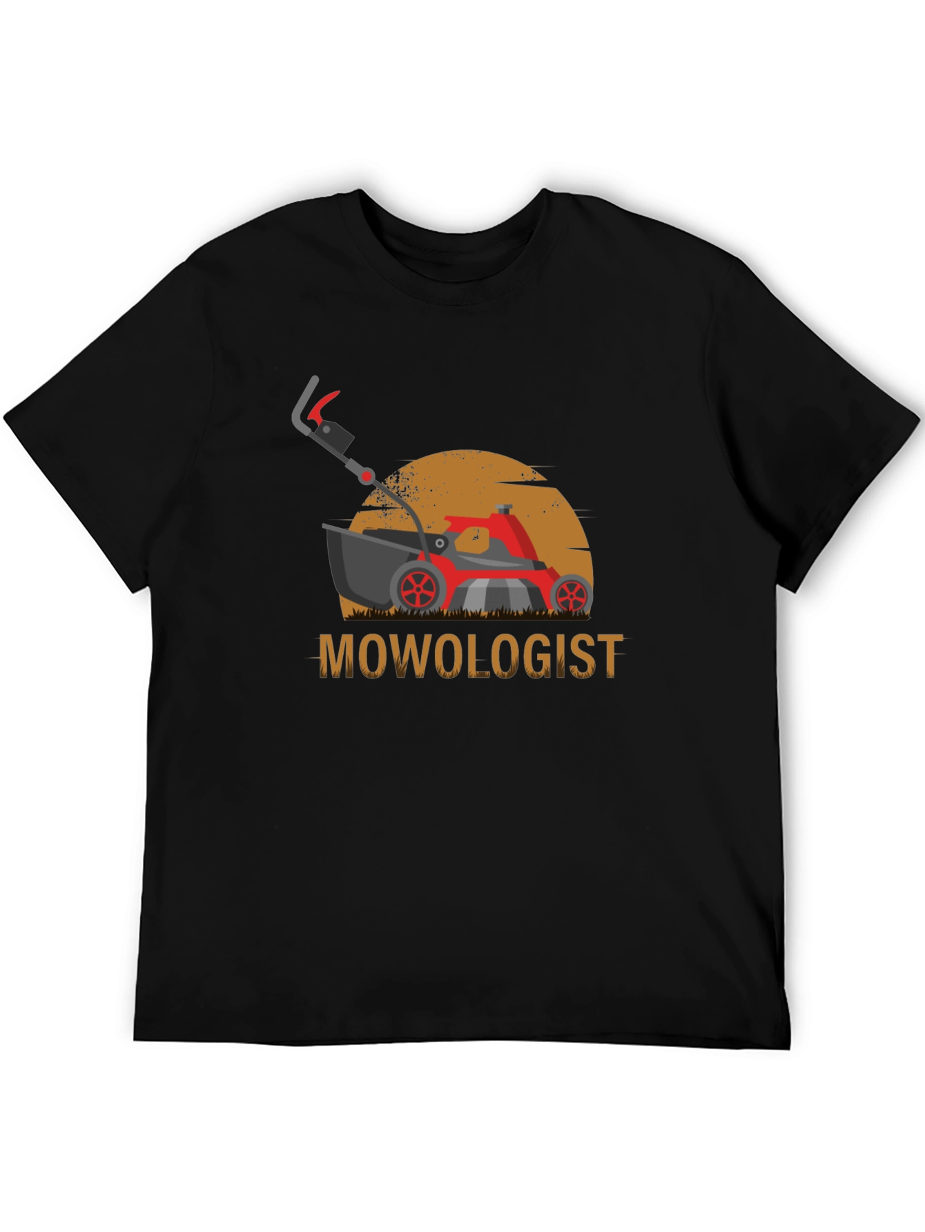 Black Mowologist T-Shirt: Lawn Mower Humor view 5