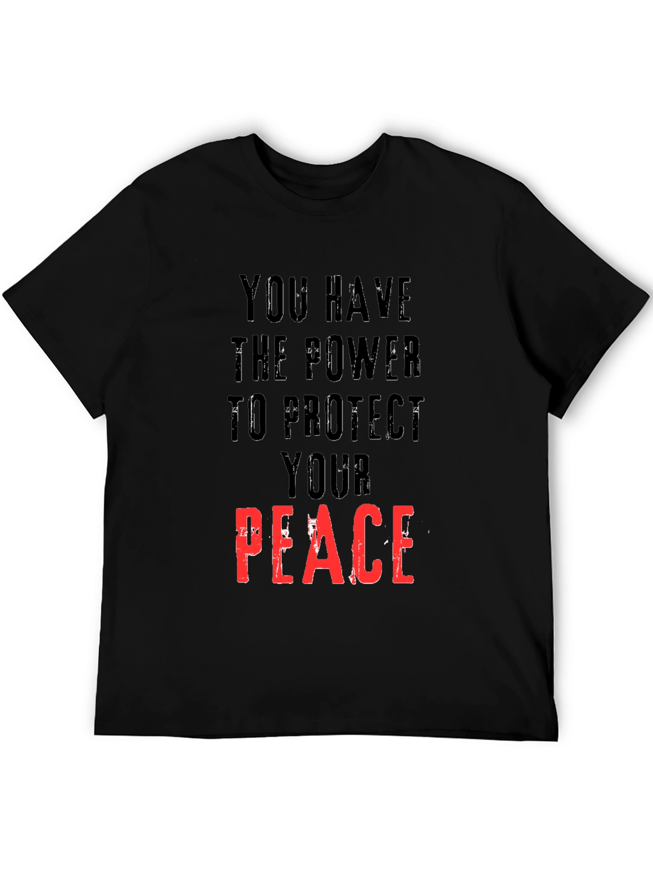 Black Power to Protect Peace Graphic Tee - Black view 5