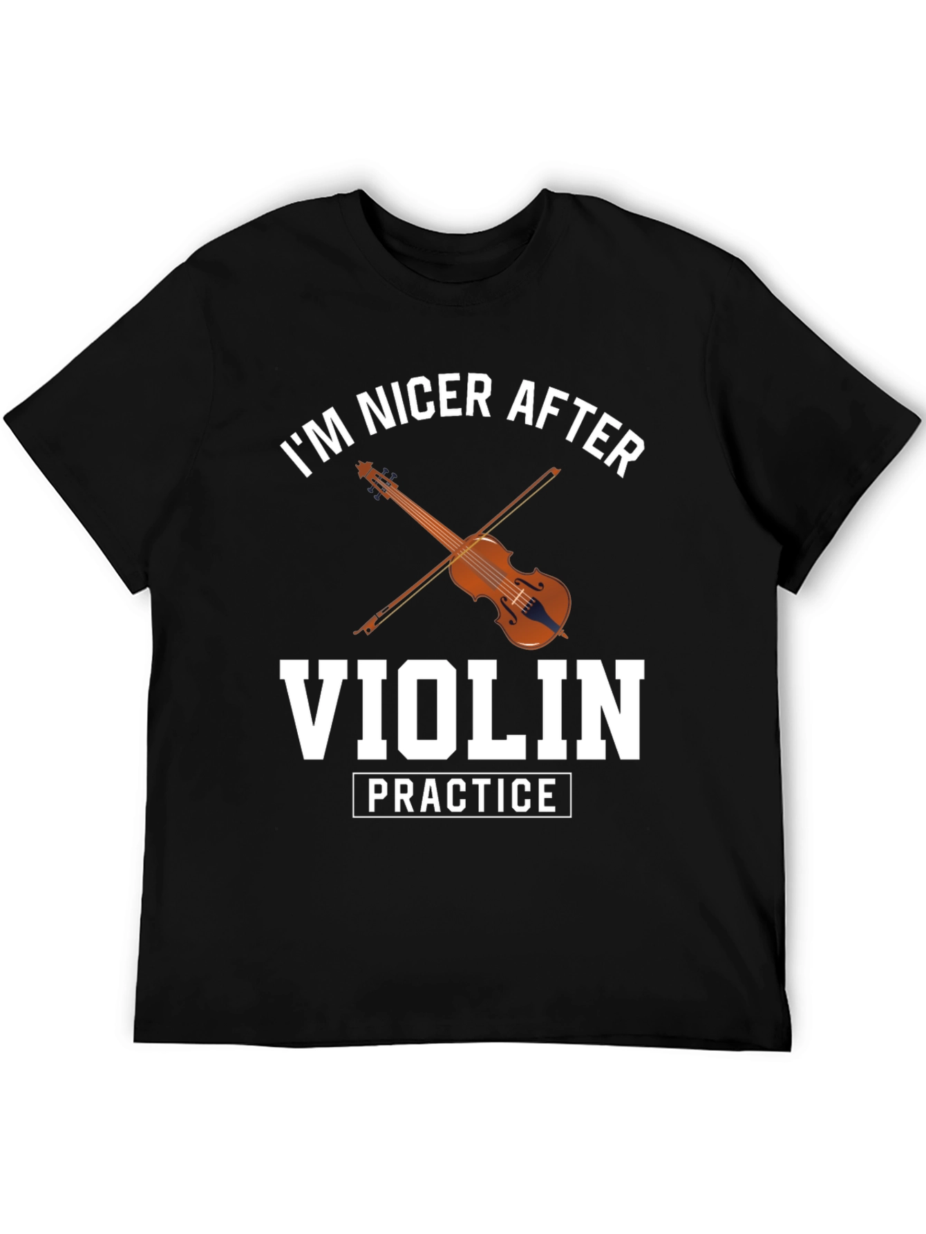 Black I'm Nicer After Violin Practice T-Shirt view 5