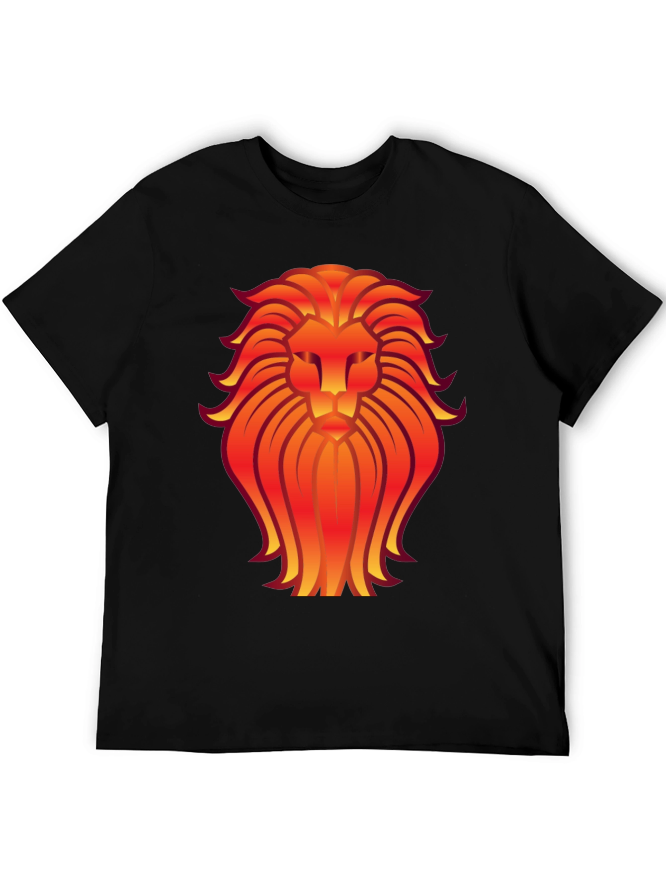 Black Fiery Lion Graphic Tee - Bold & Stylish view 5