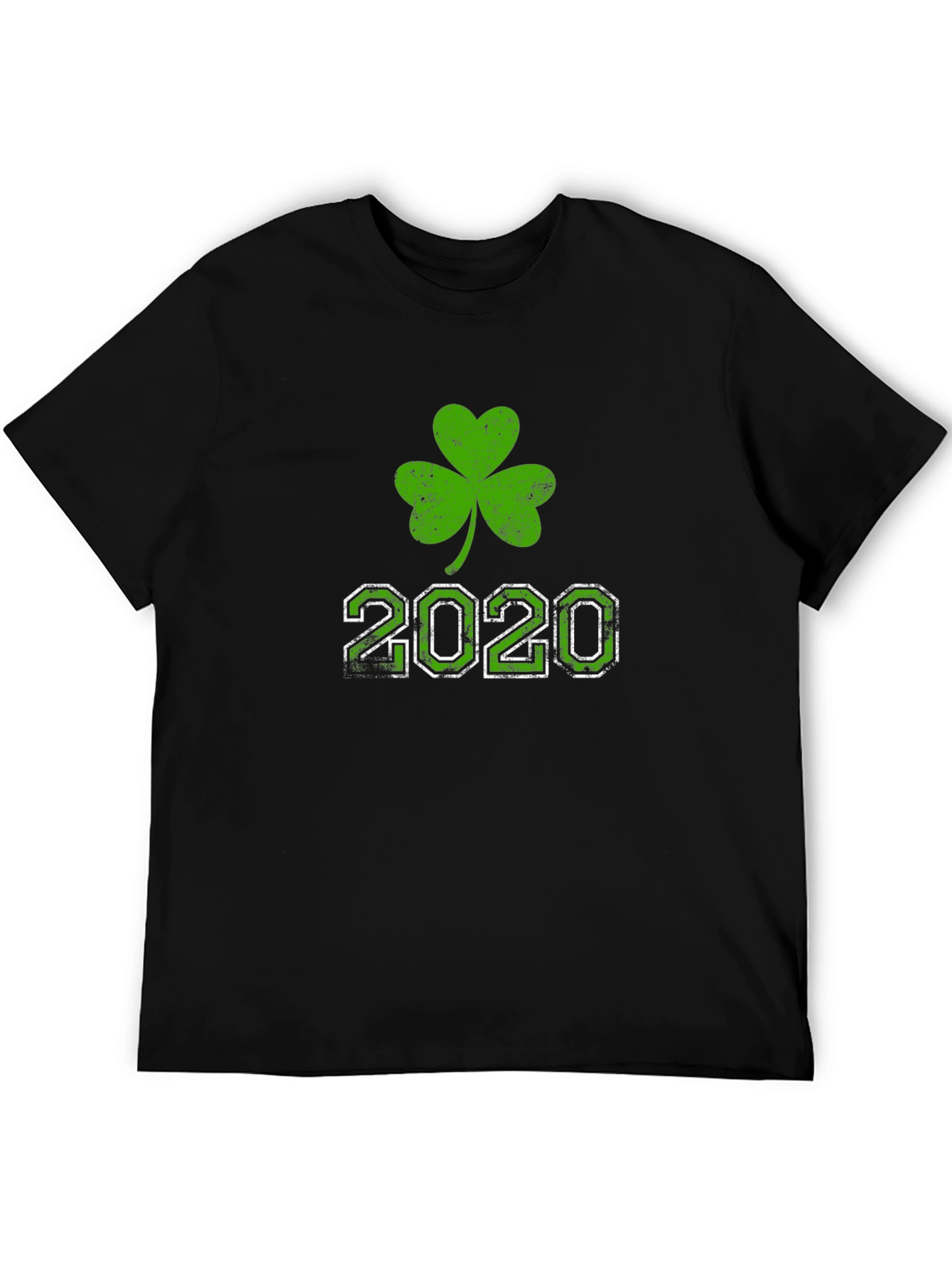 Black St. Patrick's Day 2020 Shamrock Graphic Tee view 5