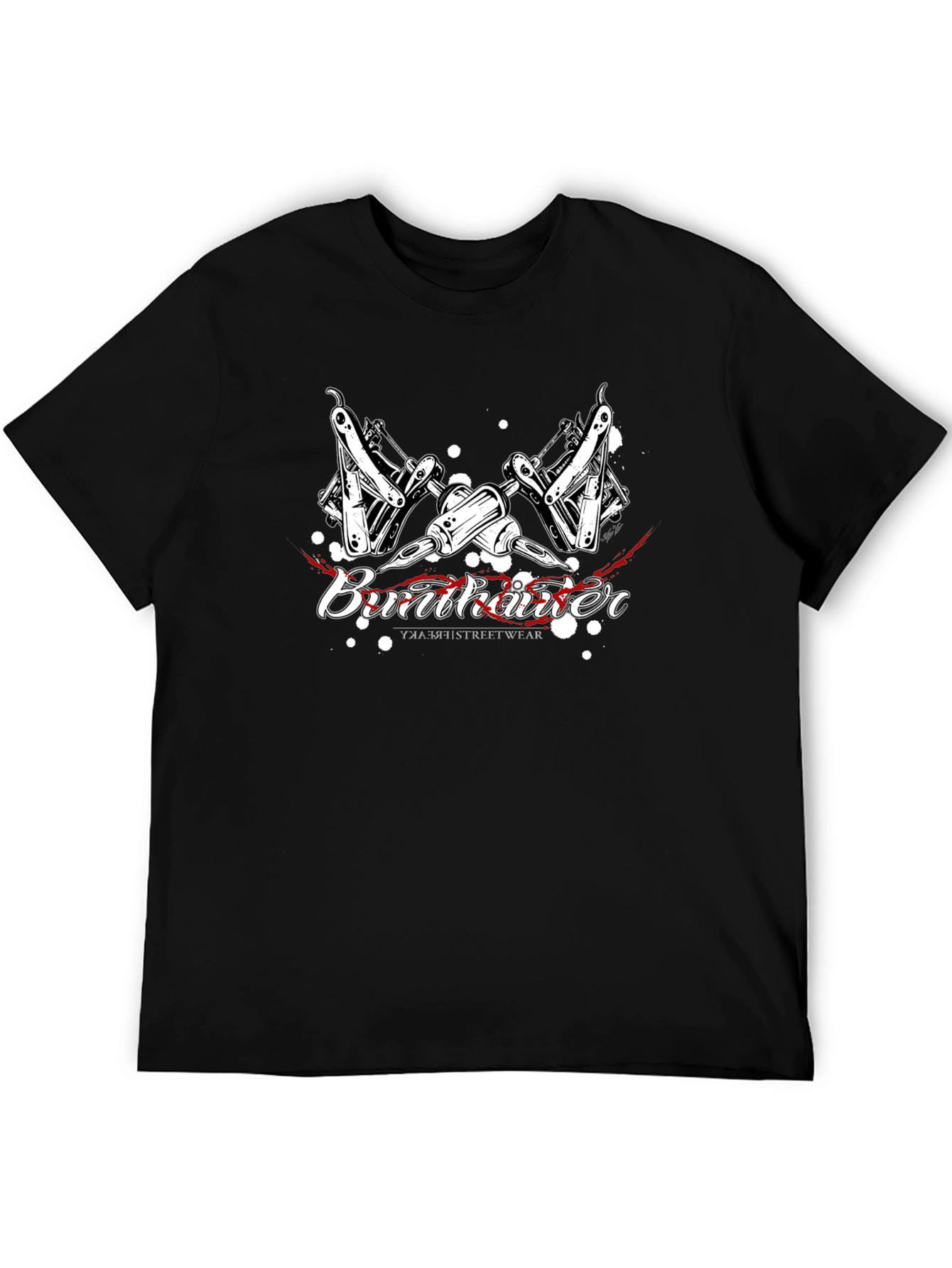 Black Urban Barber Graphic Print T-Shirt view 5